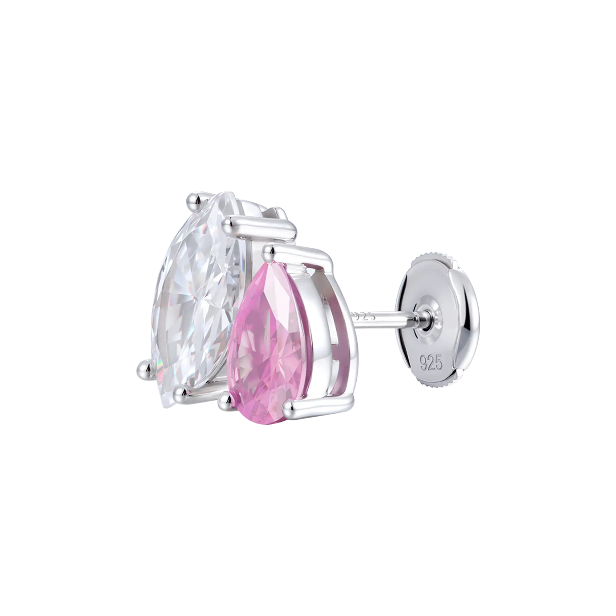 Moissanite S925 Toi et Moi Stud Earrings – Marquise & Pear