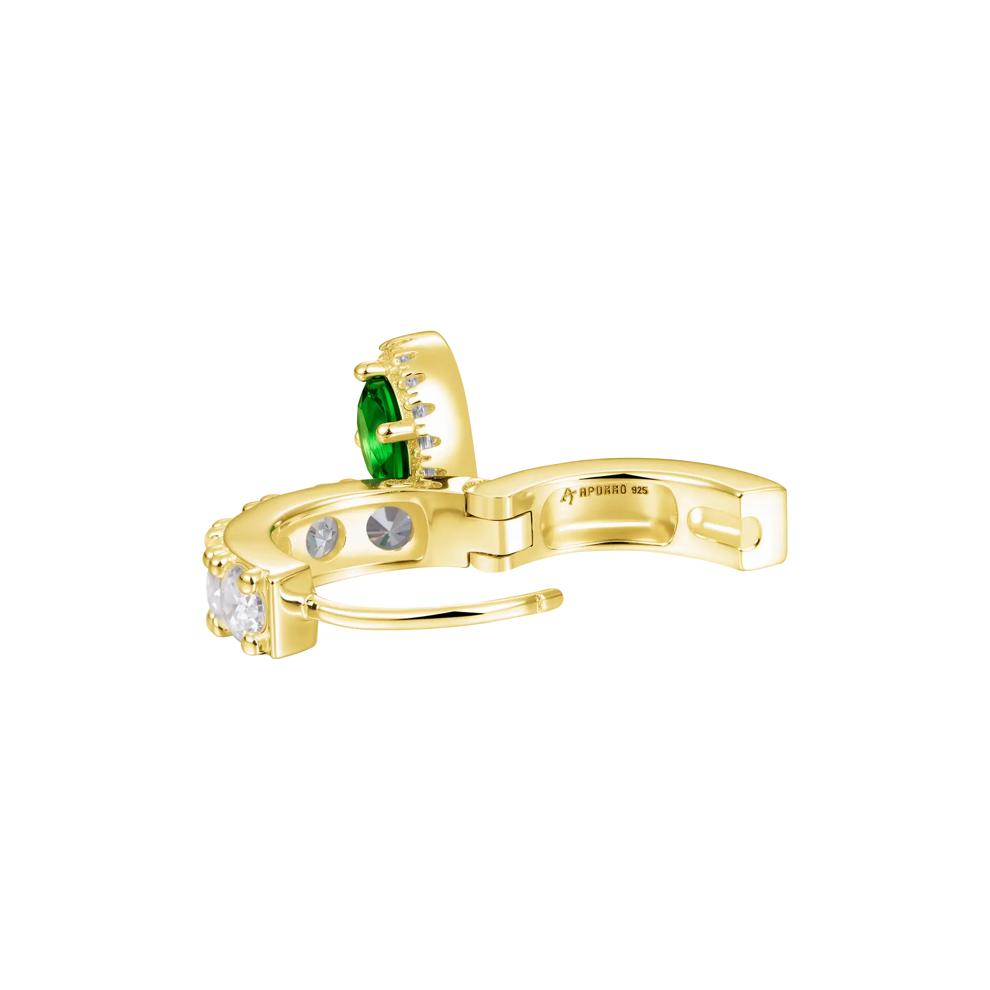 Halo Dangly Earring - Green
