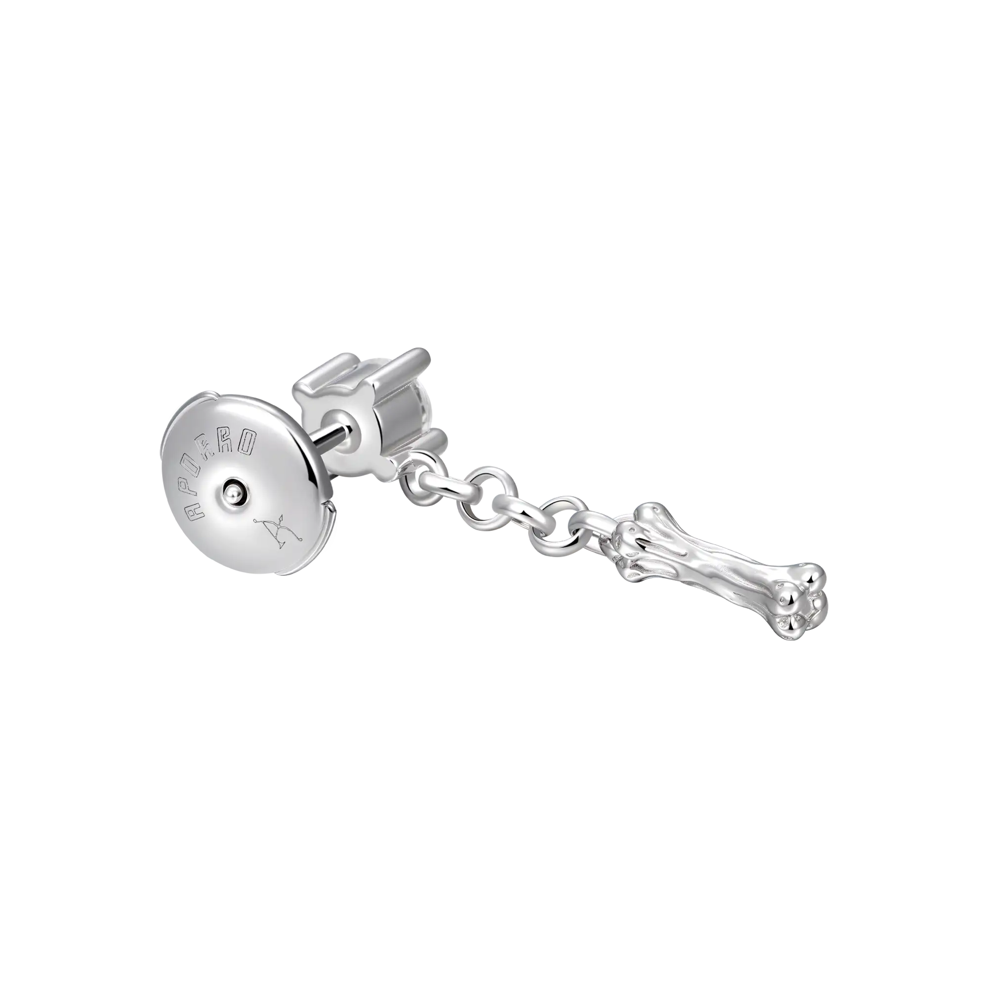 S925 Sparkling Bones Dangly Earring