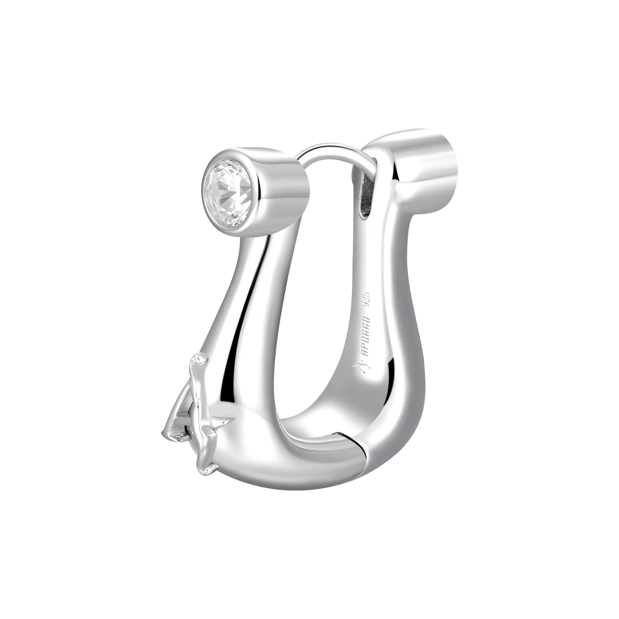 Horseshoe Plain Gold Hoop Earring