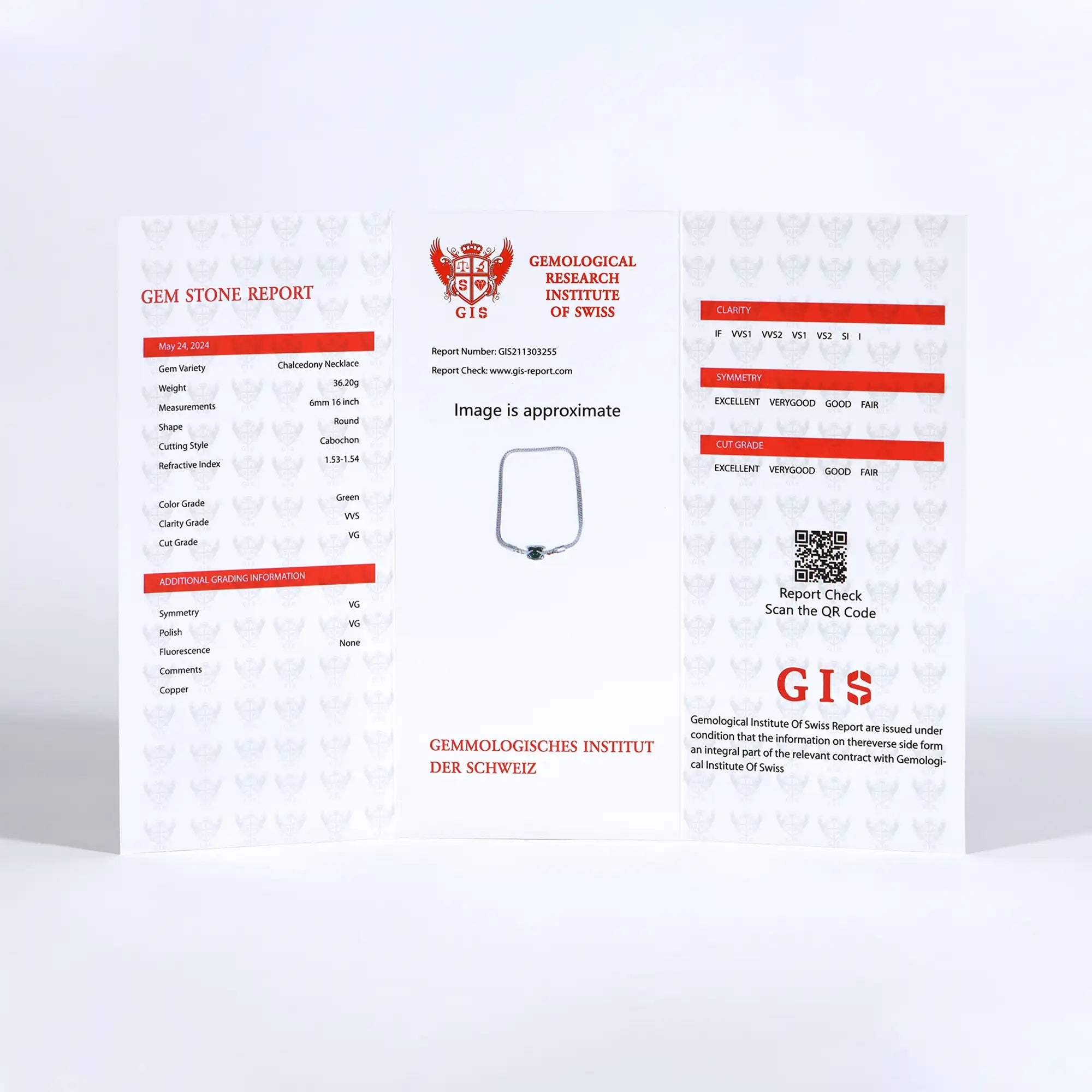 GIS Certificate for WONG Ⅱ Jade - Limited Offer