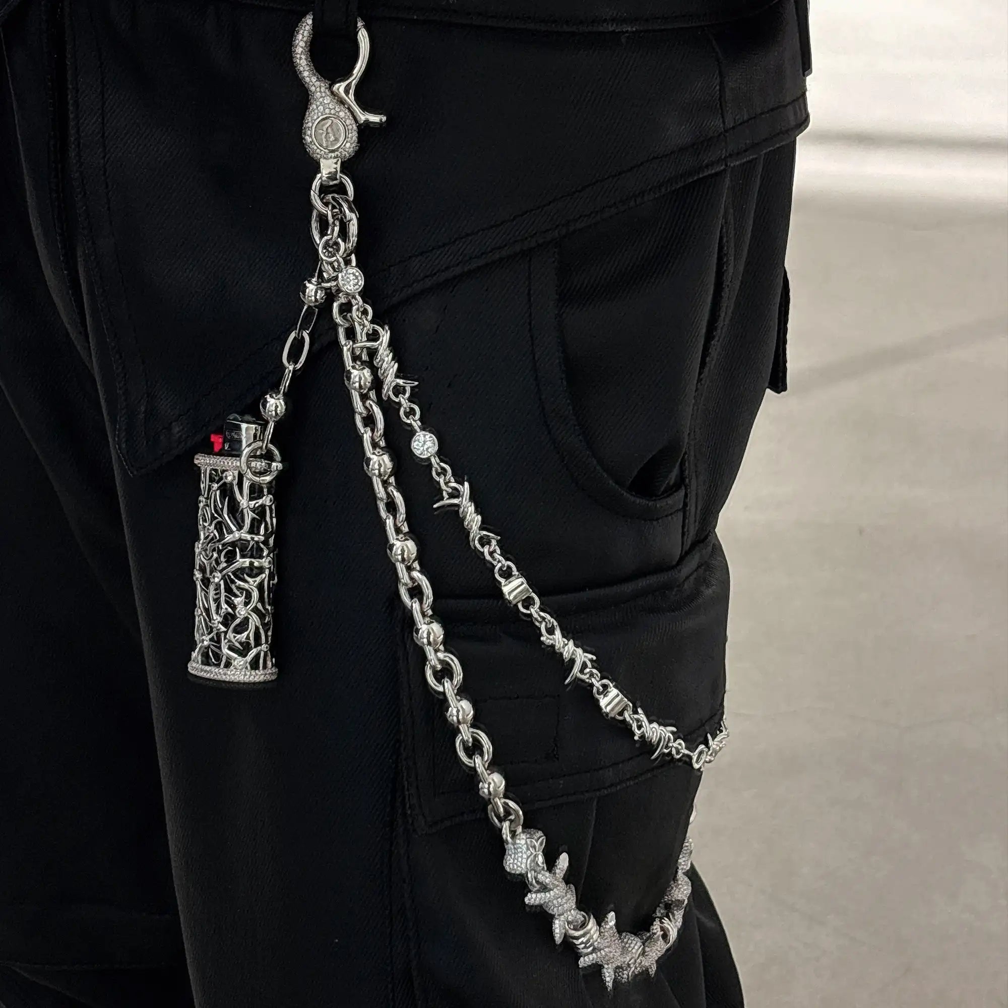 Barbed Clover Chain & Wallet Chain