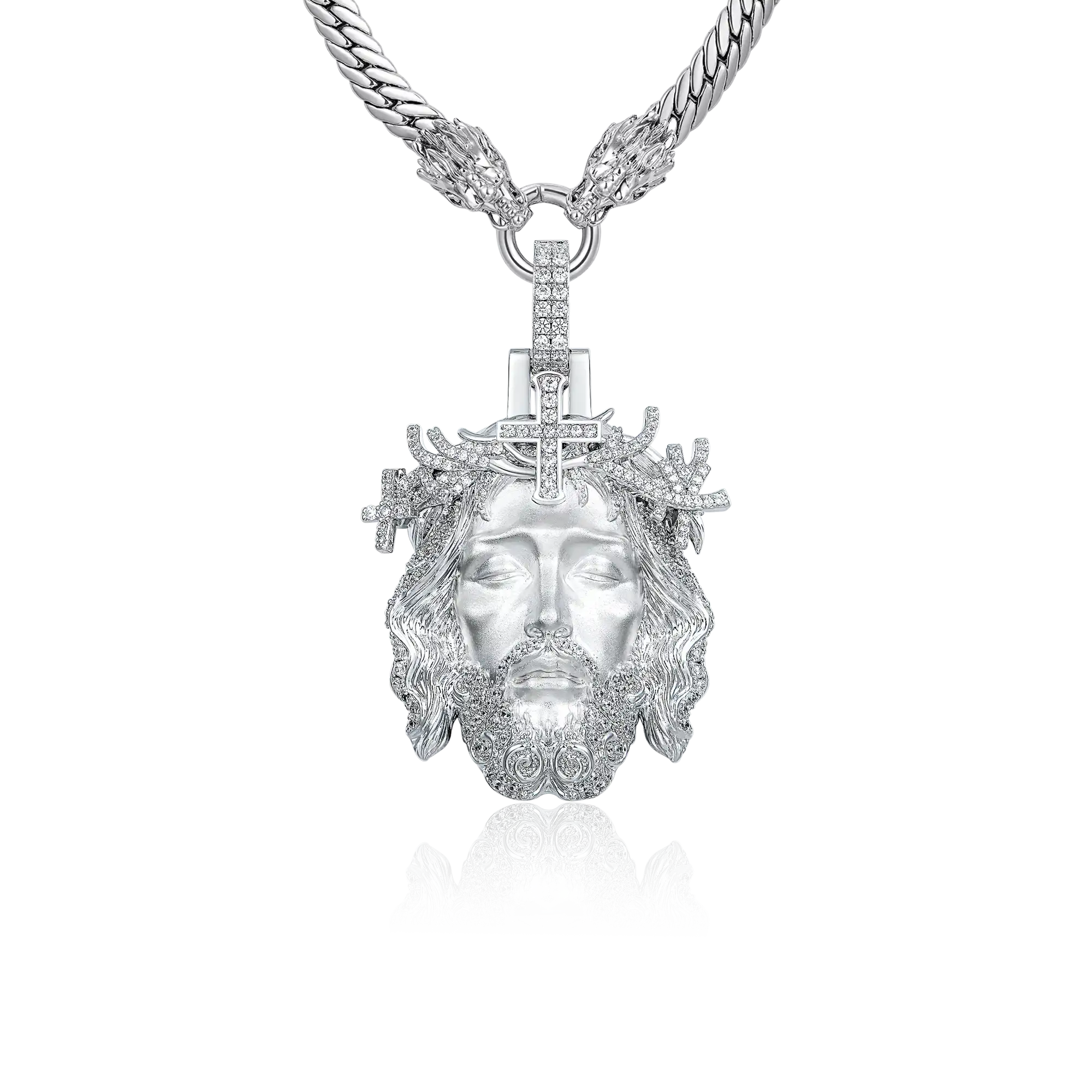 Ice Divine Shine Jesus Pendant & Chain Set