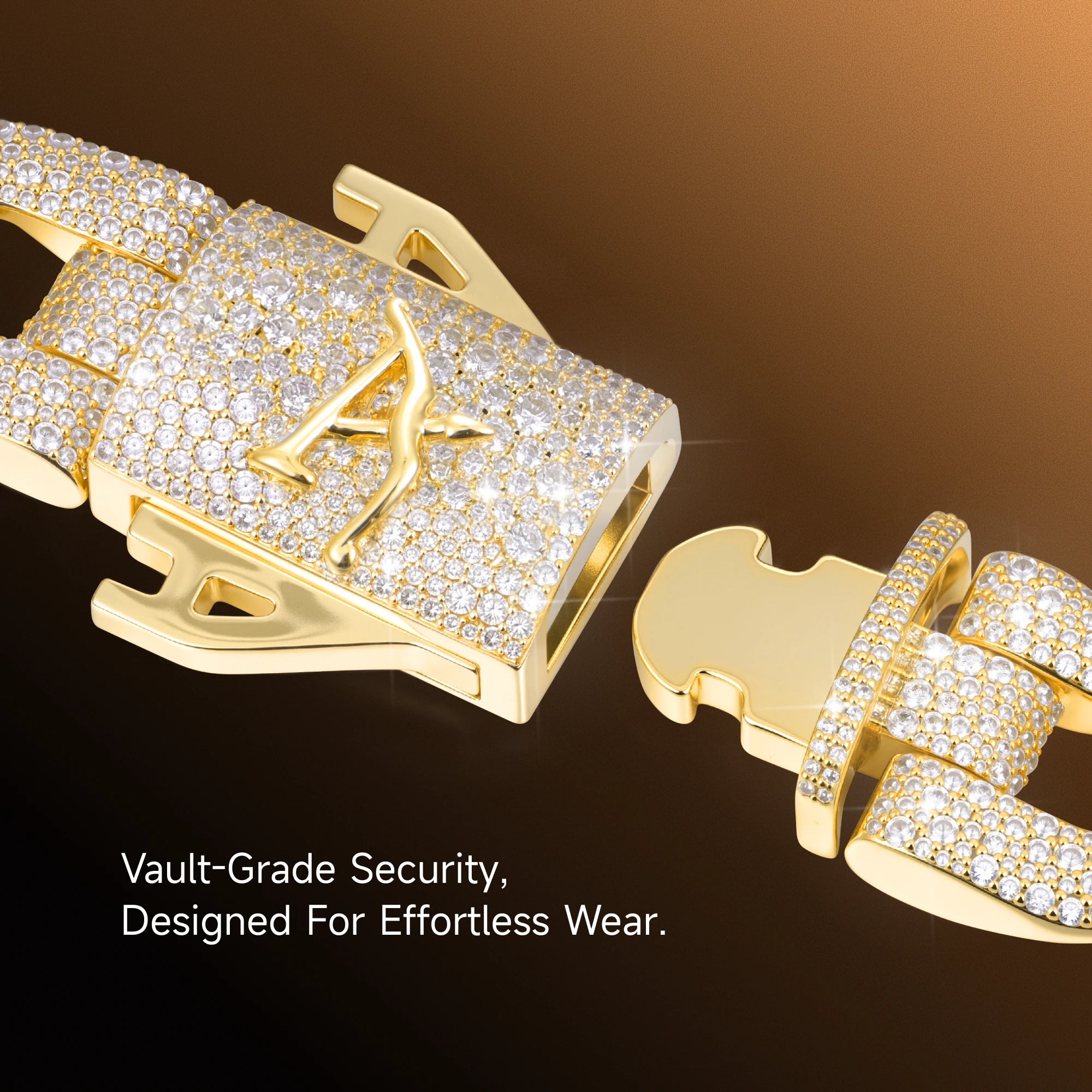 Moissanite Round Cut Cuban Link Chain - 19mm