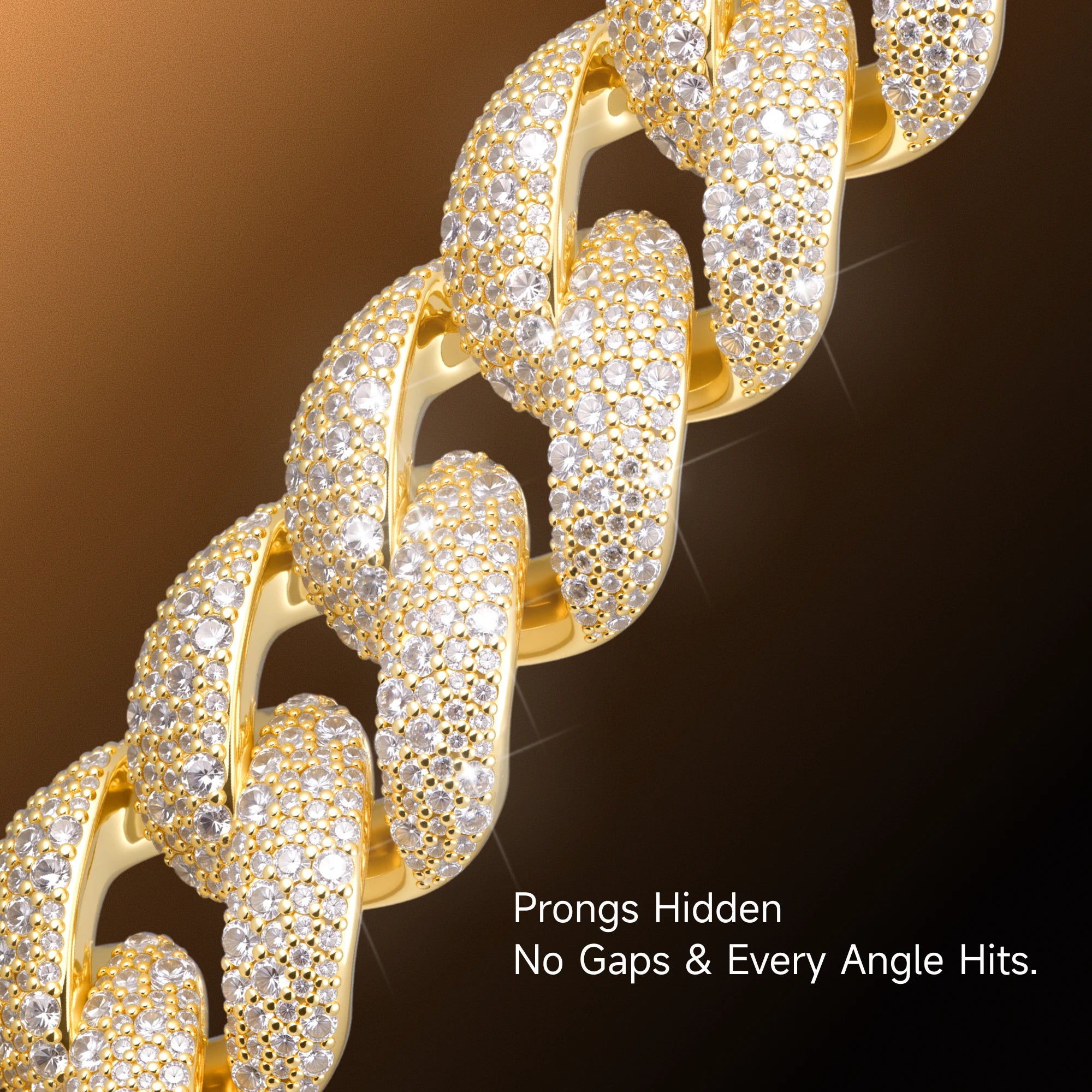 Moissanite Round Cut Cuban Link Chain - 19mm