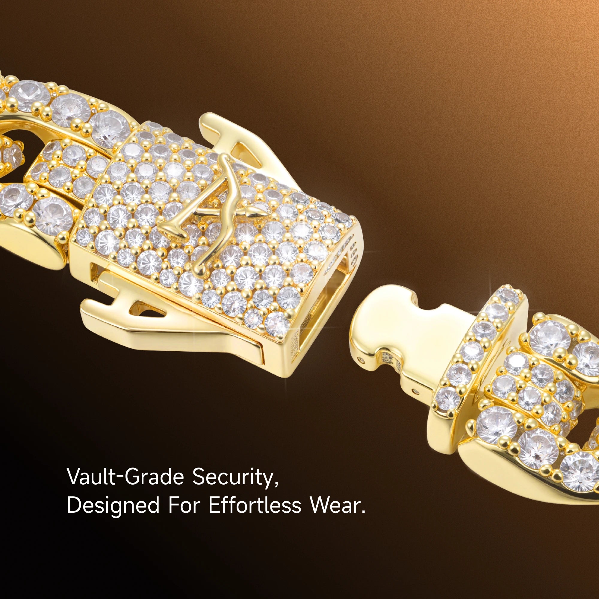 Moissanite Micro Round Cut Cuban Link Chain - 8mm