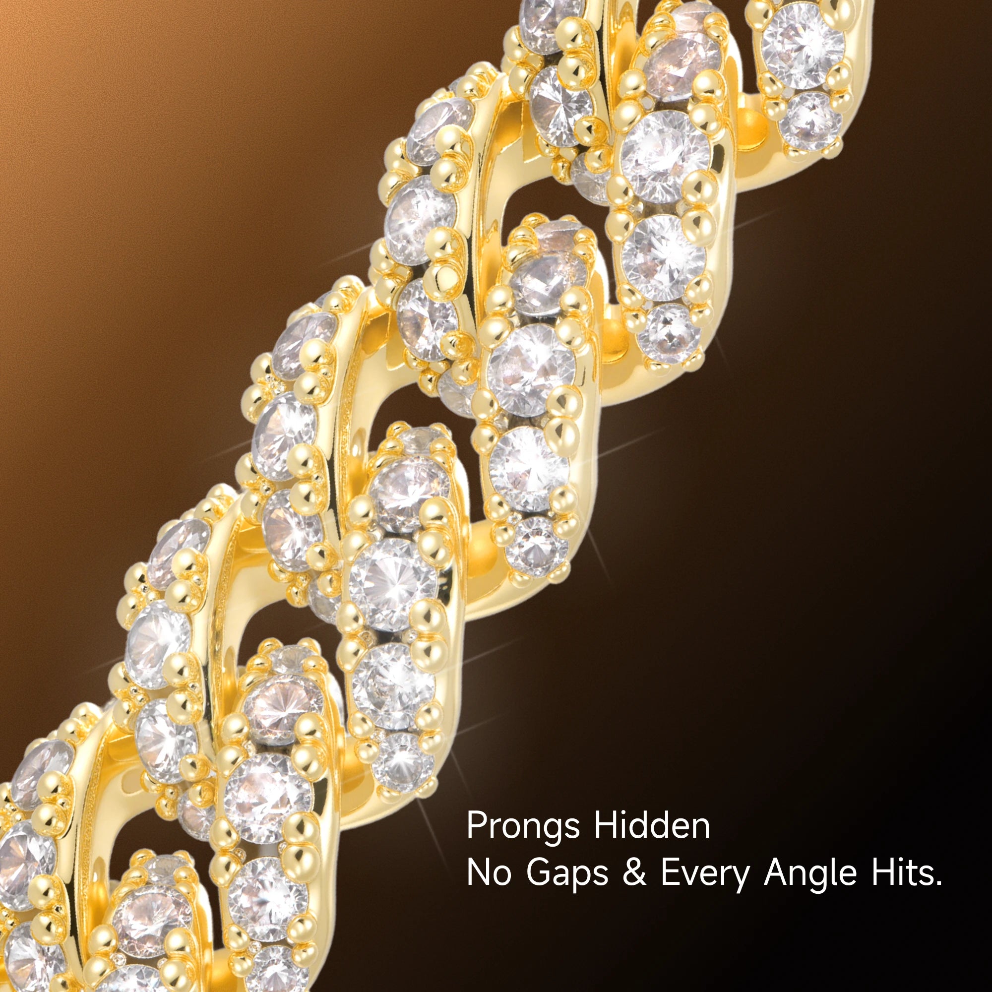 Moissanite Round Cut Cuban Link Chain - 8mm