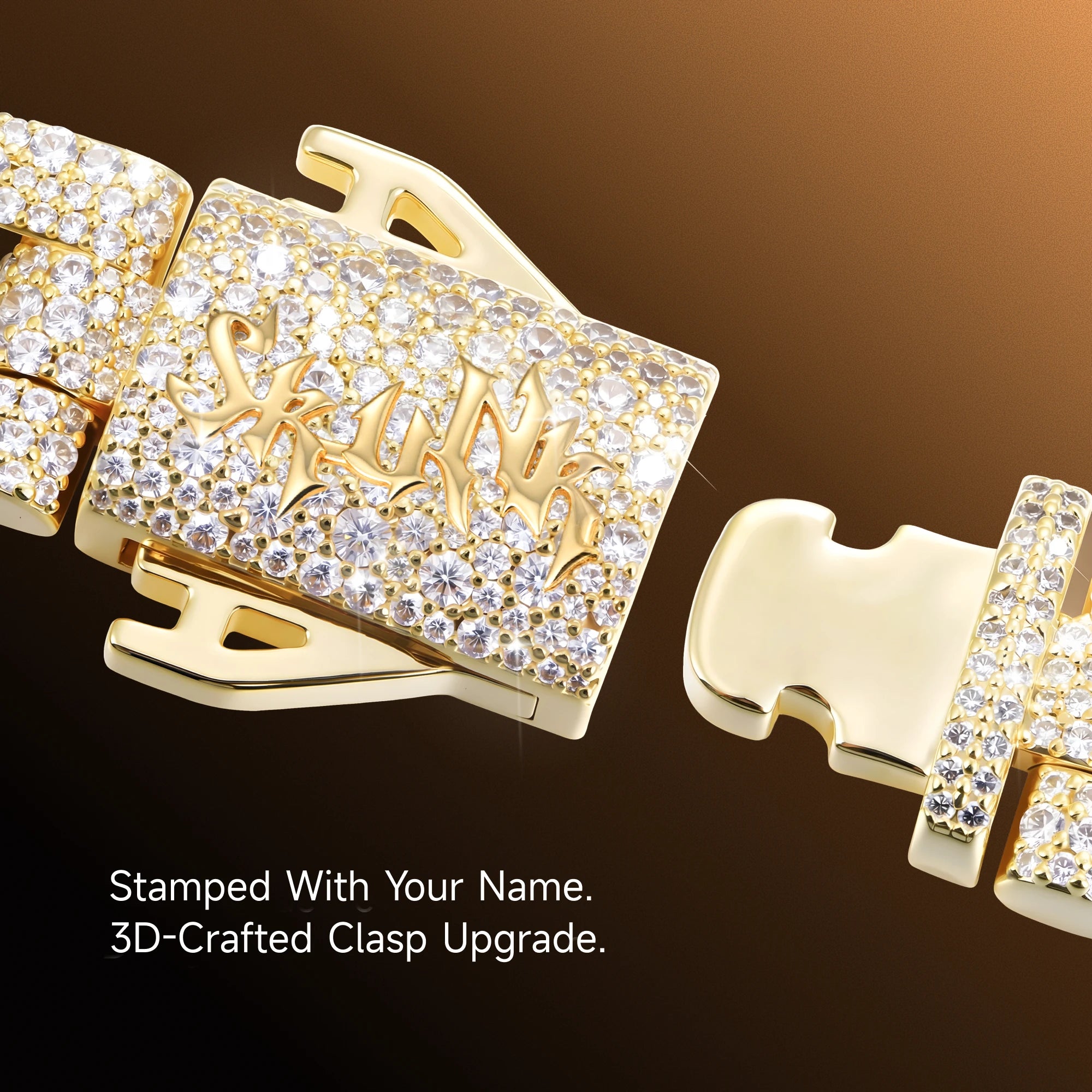 Moissanite Round Cut Cuban Link Chain - 12mm