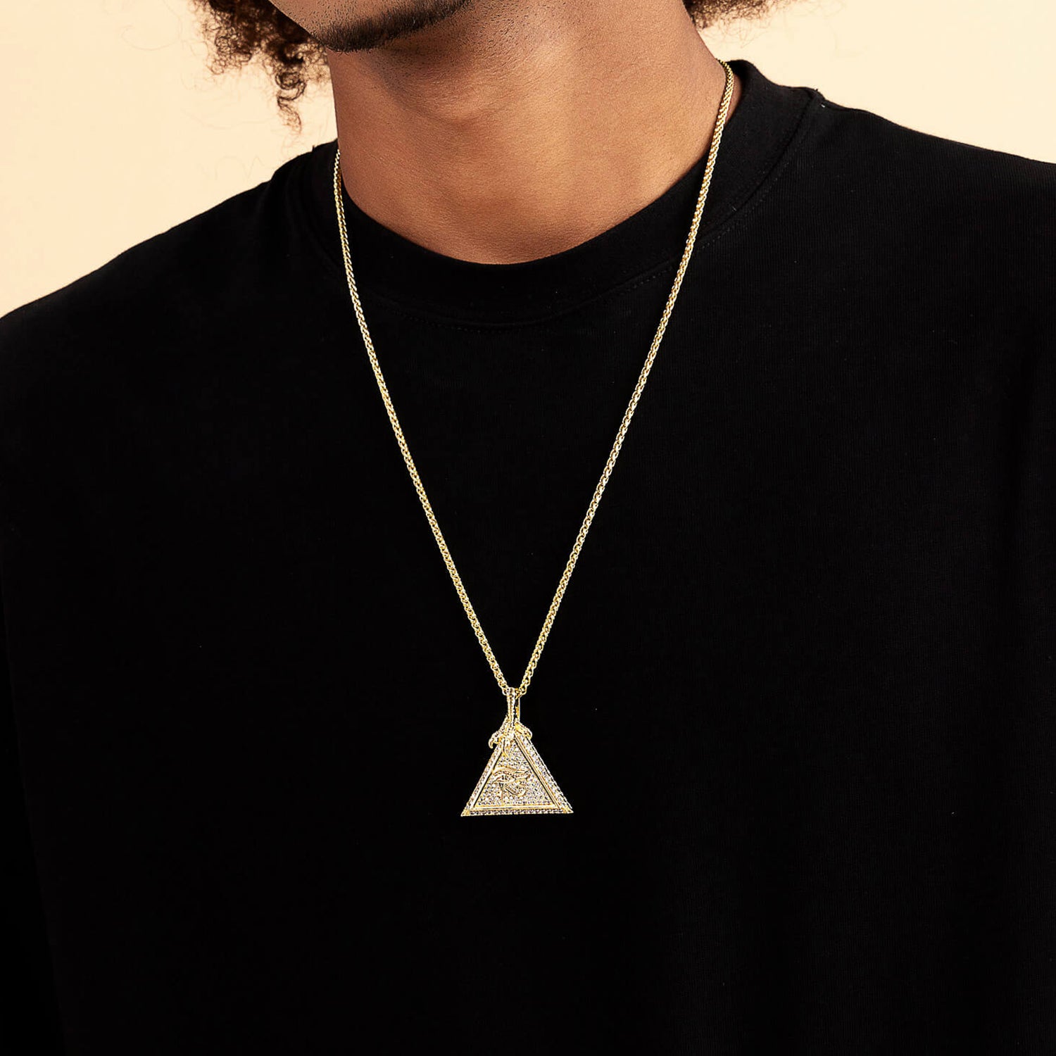 Moissanite Eye of Horus Micro Pendant