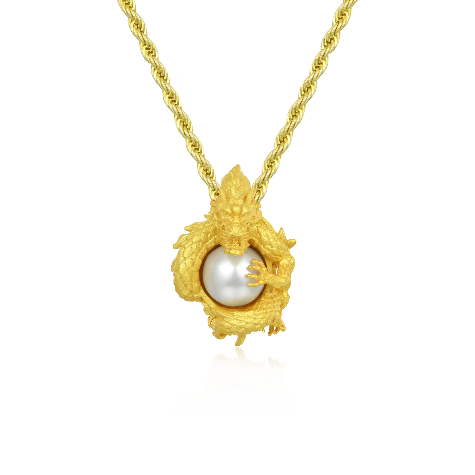 WONG Coiled Dragon Pearl Pendant