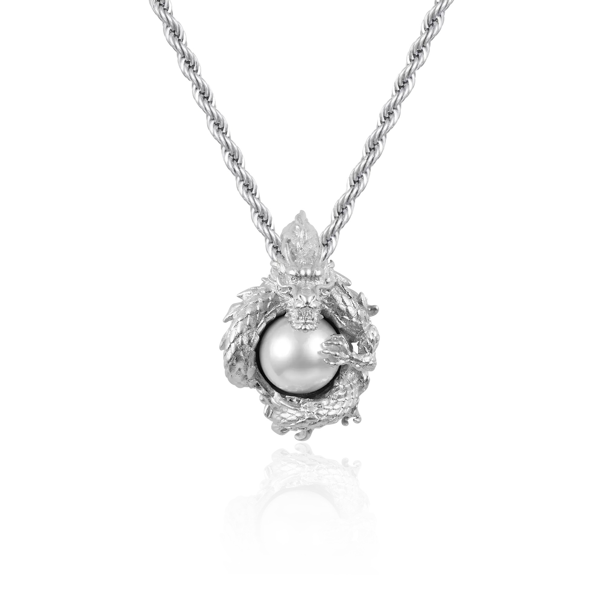 WONG Coiled Dragon Pearl Pendant