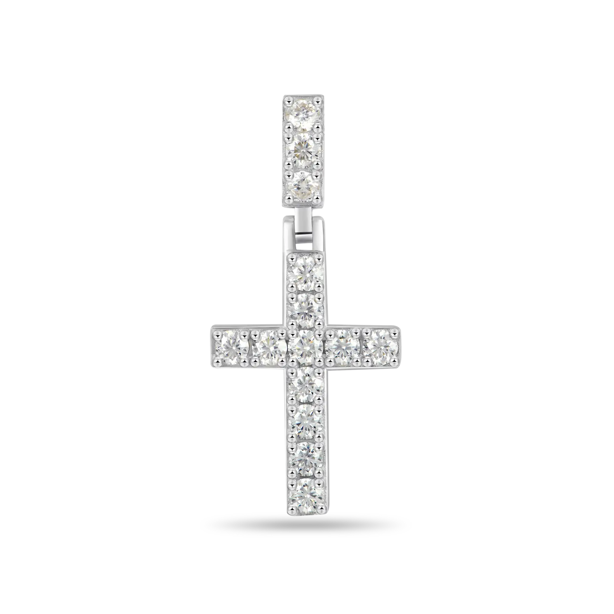 Solid Tennis Cross Pendant - Small