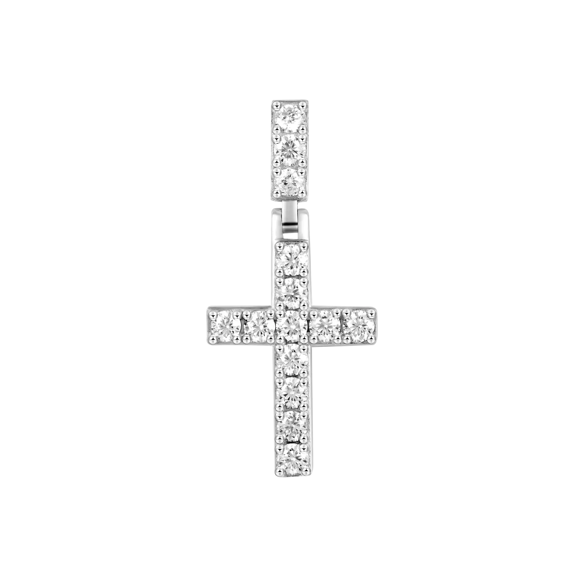 Moissanite Tennis Cross Pendant