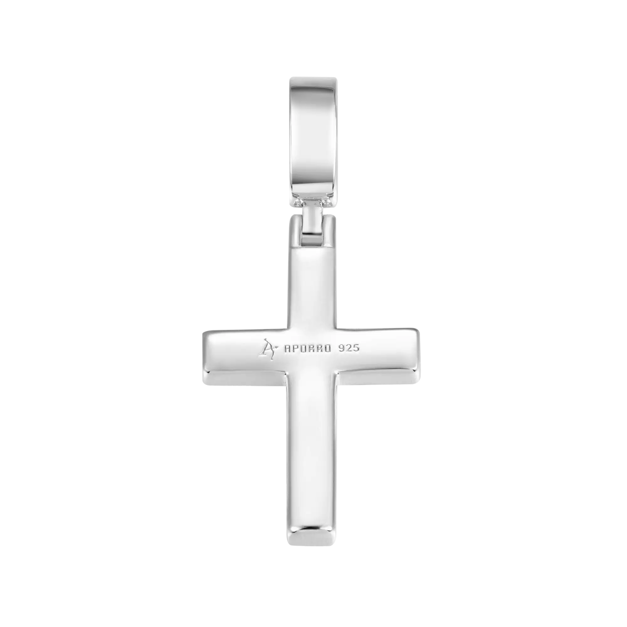 Solid Tennis Cross Pendant - Small