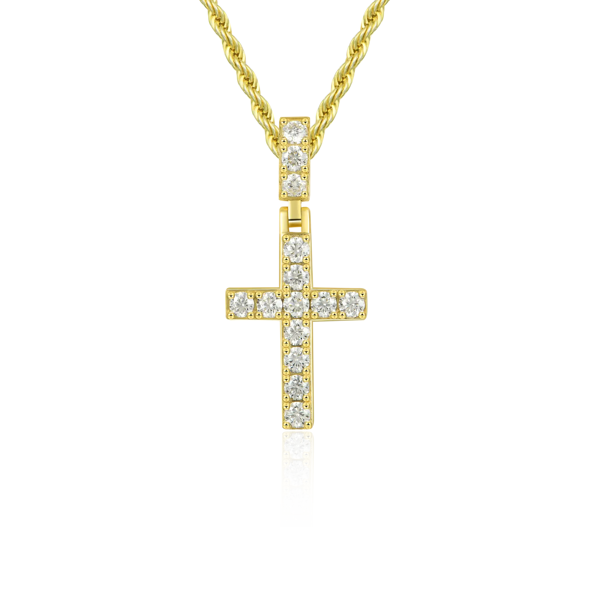 Women's Solid Tennis Cross Pendant - Small