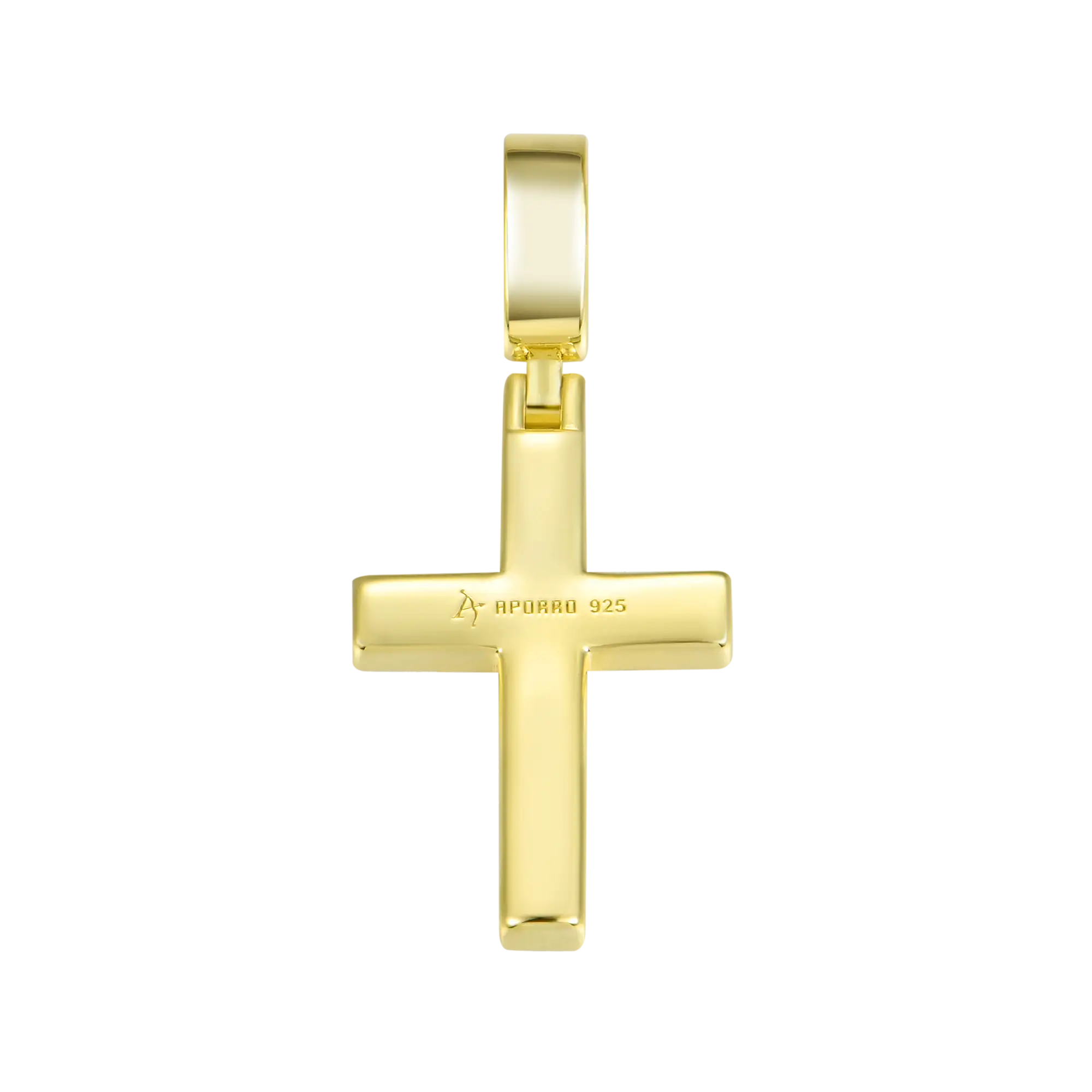 Moissanite Solid Tennis Cross Pendant