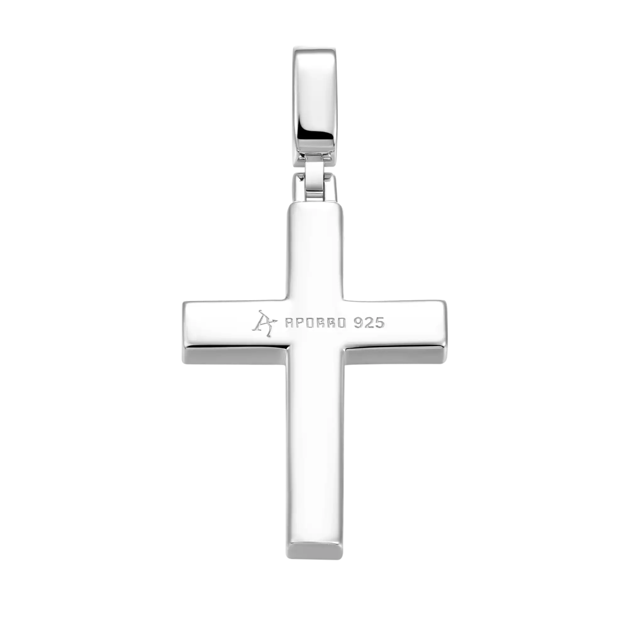 Solid Tennis Cross Pendant - Medium