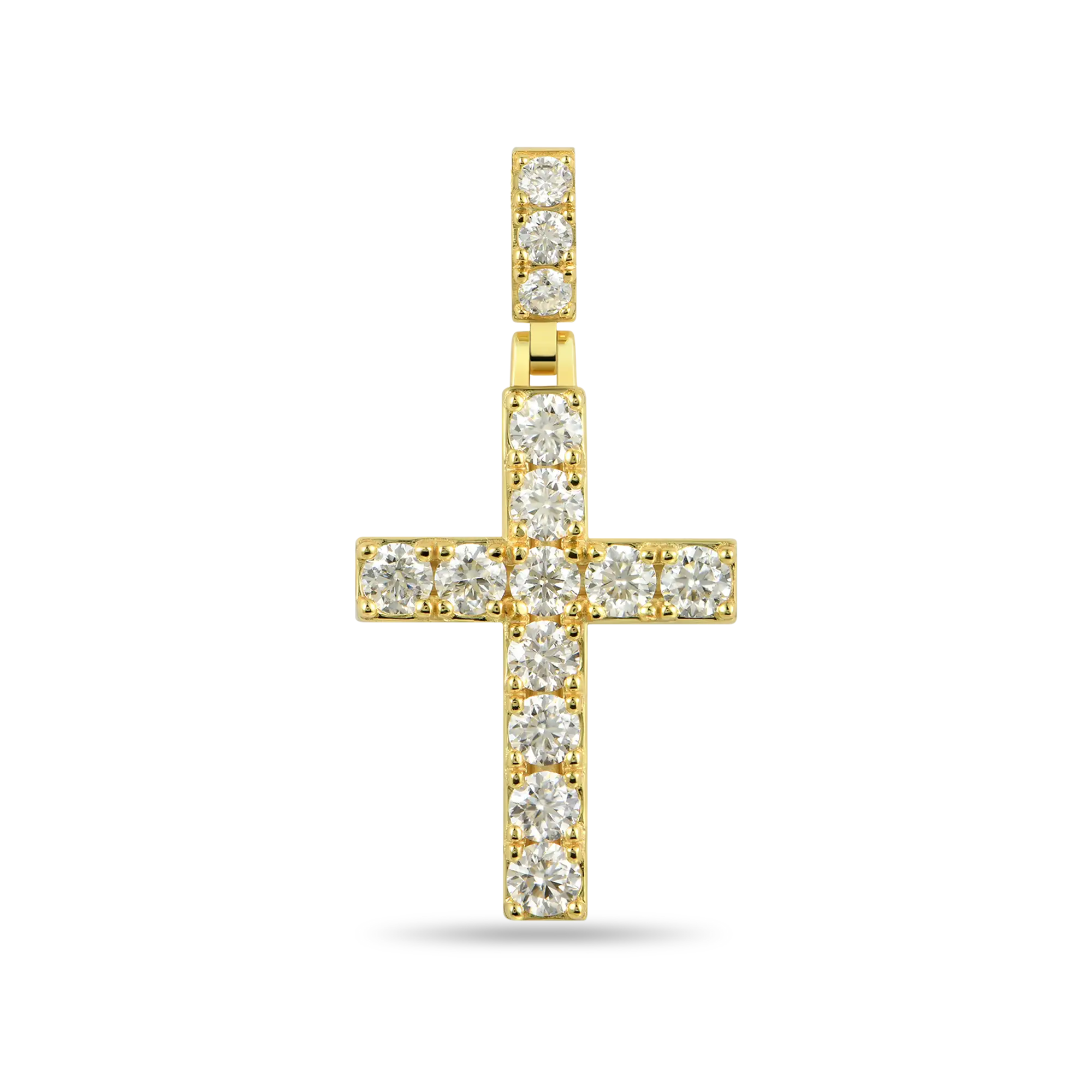 Solid Tennis Cross Pendant - Medium