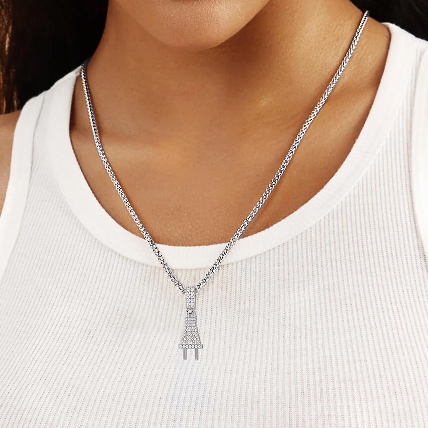 Moissanite Plug Pendant