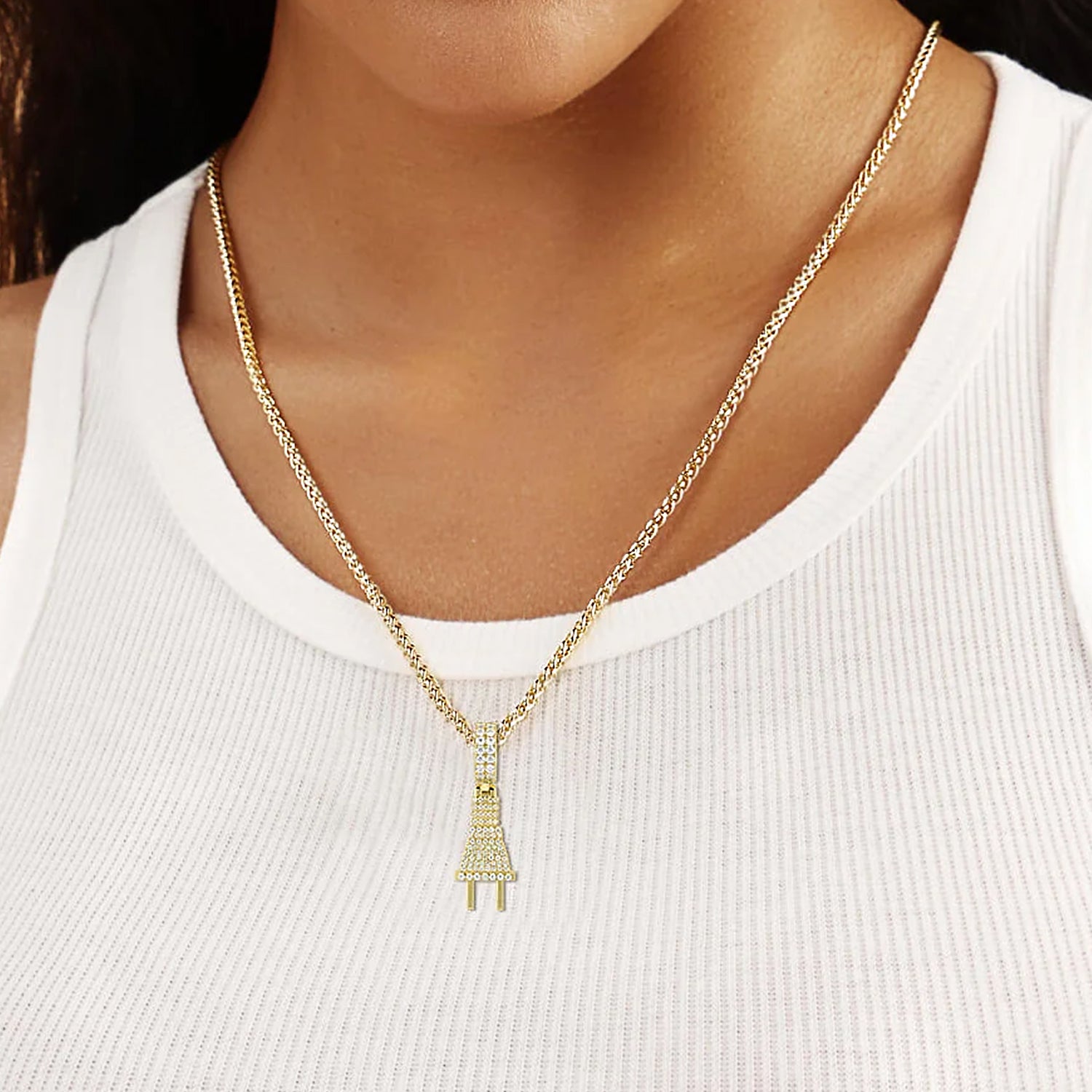 Moissanite Plug Pendant