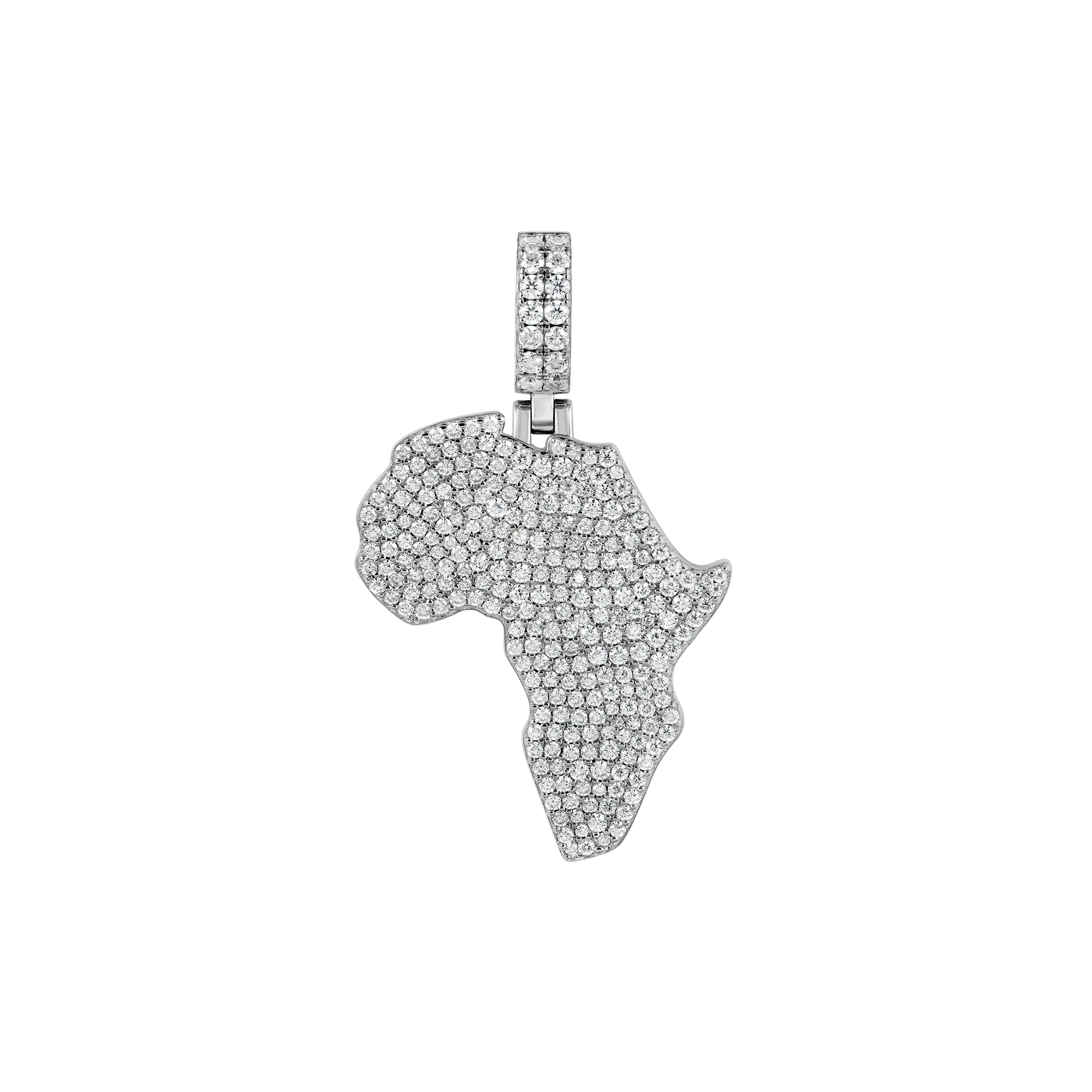 Moissanite Map of Africa Pendant