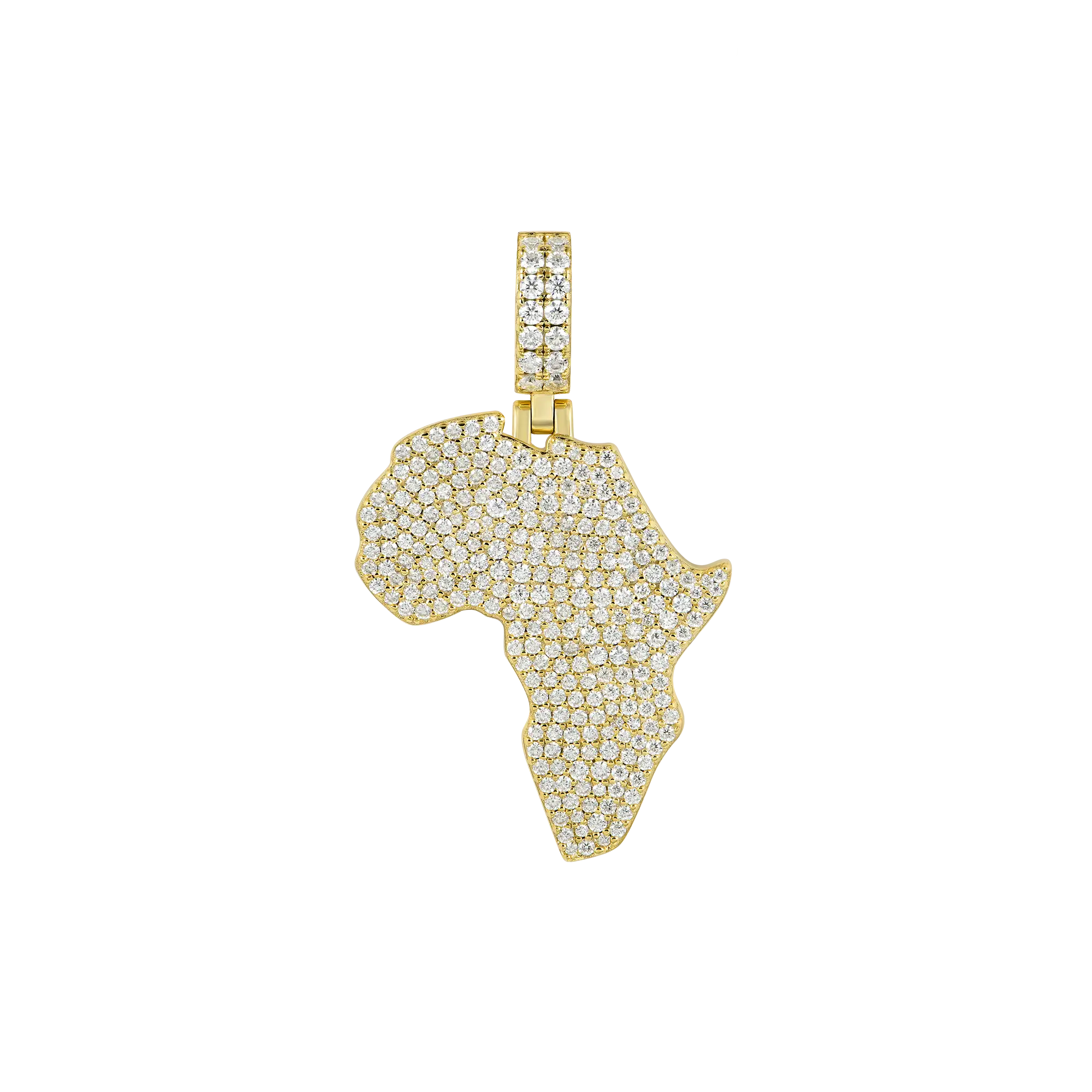 Moissanite Map of Africa Pendant