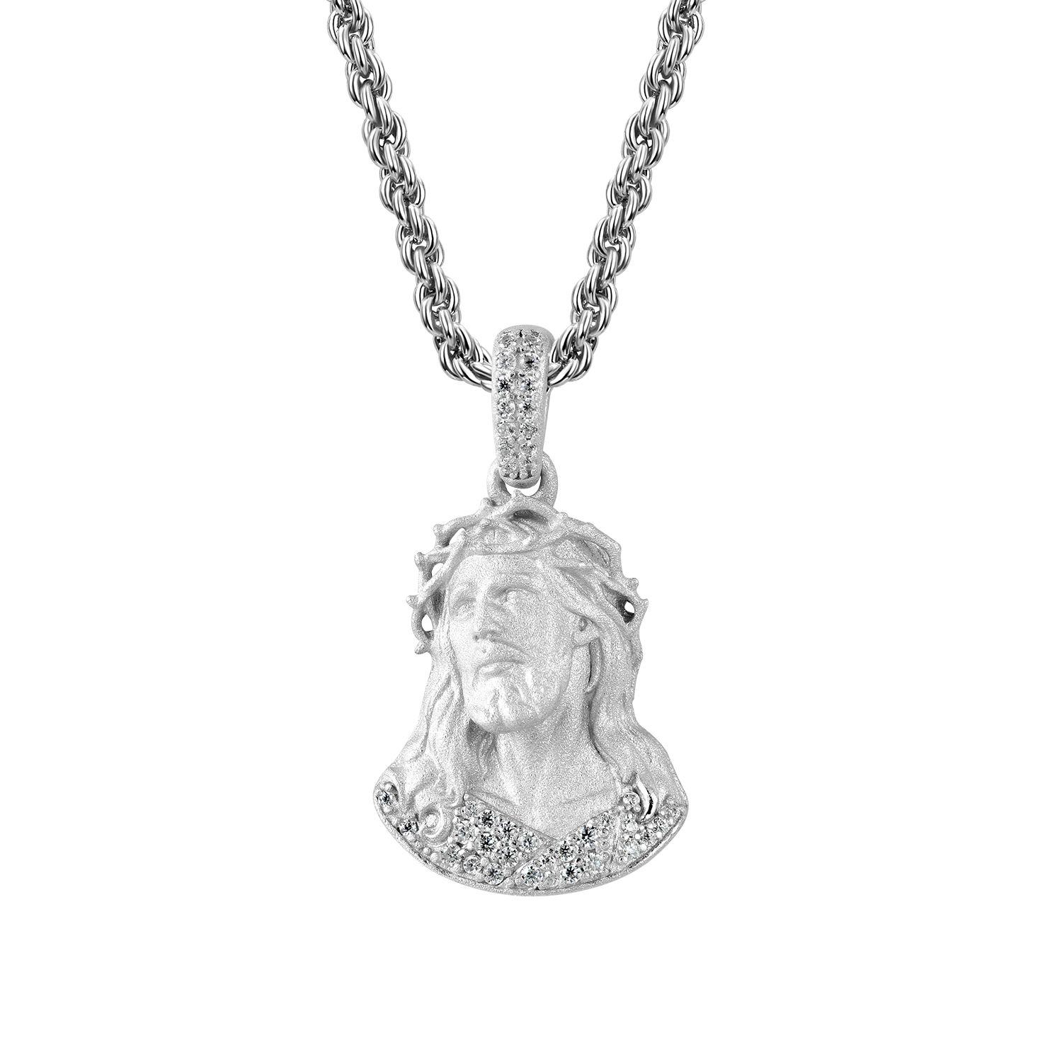 Moissanite Crucifix Pendant