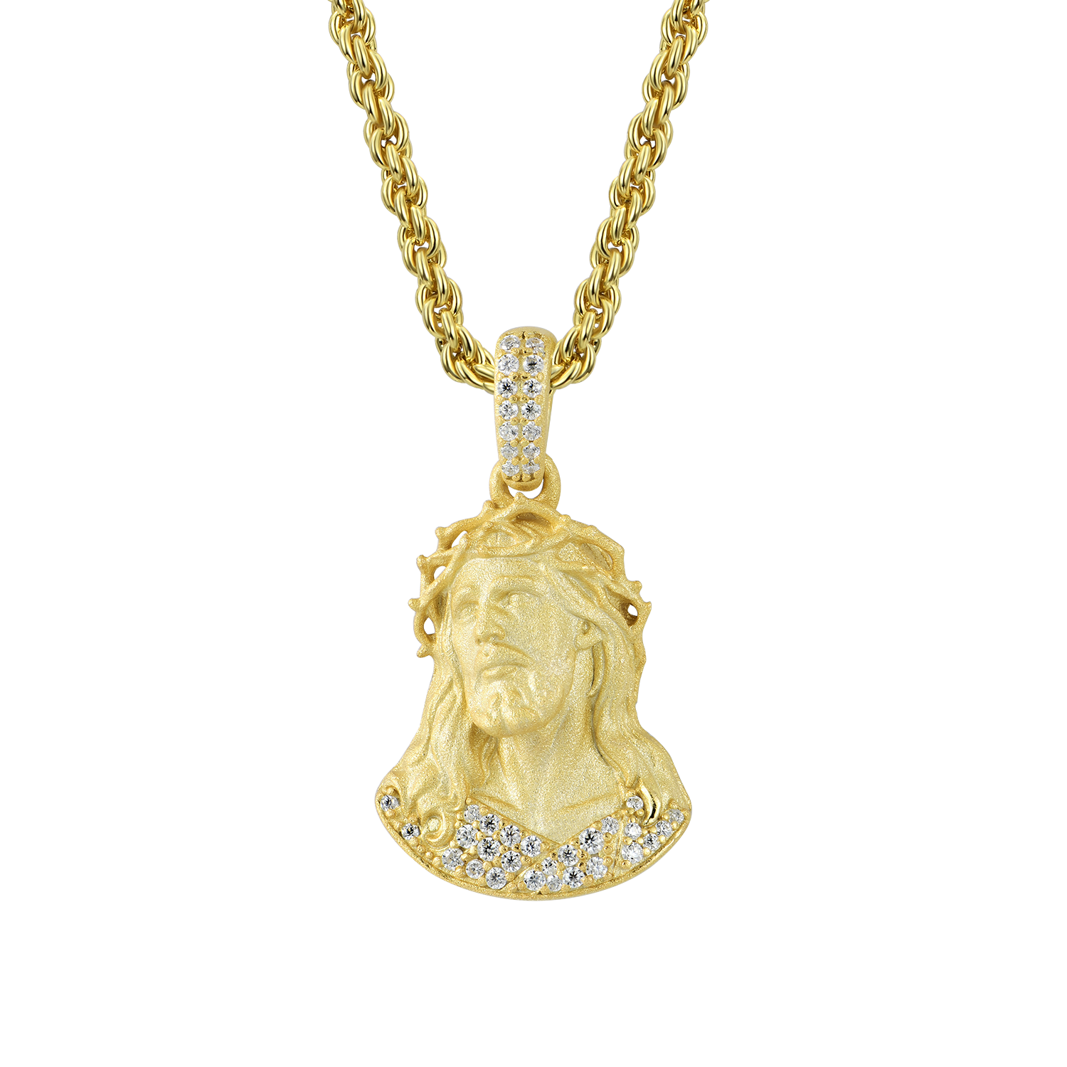 Moissanite Crucifix Pendant