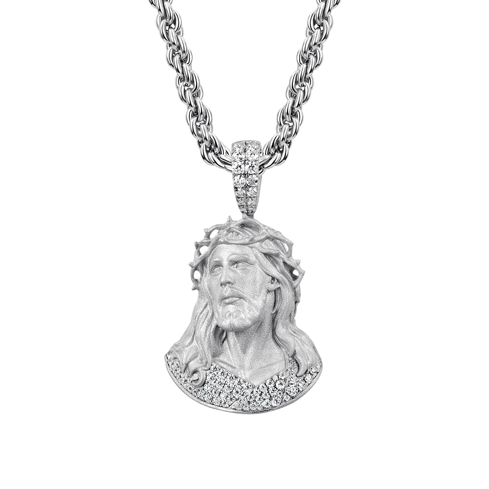 Moissanite Crucifix Pendant