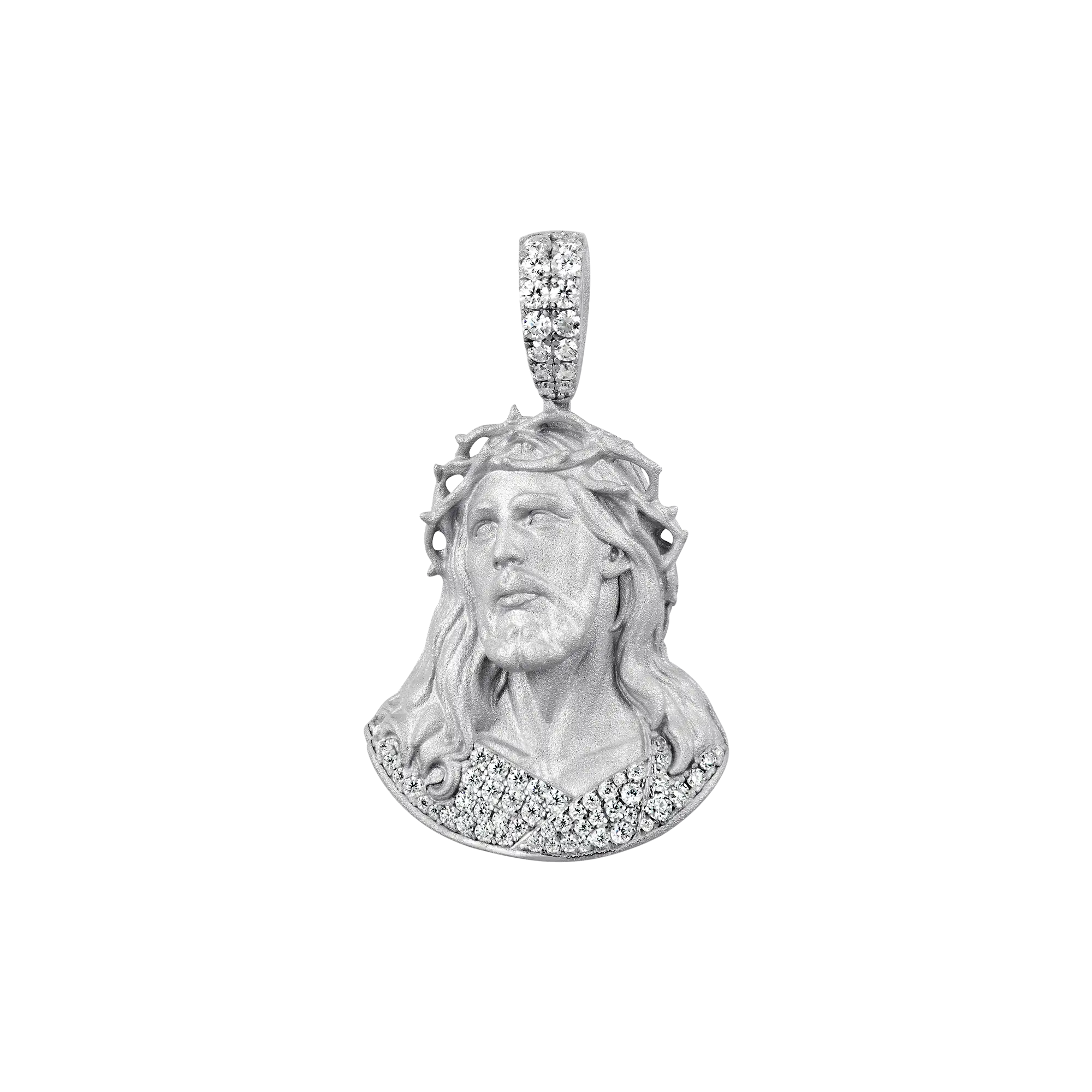 Moissanite Crucifix Pendant