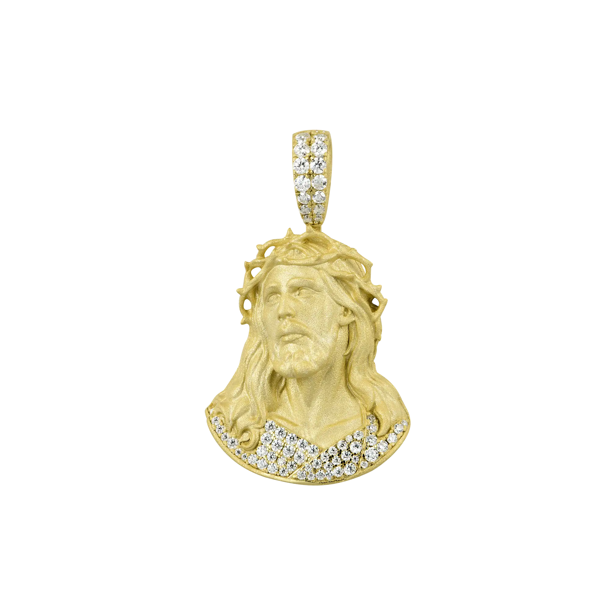 Moissanite Crucifix Pendant