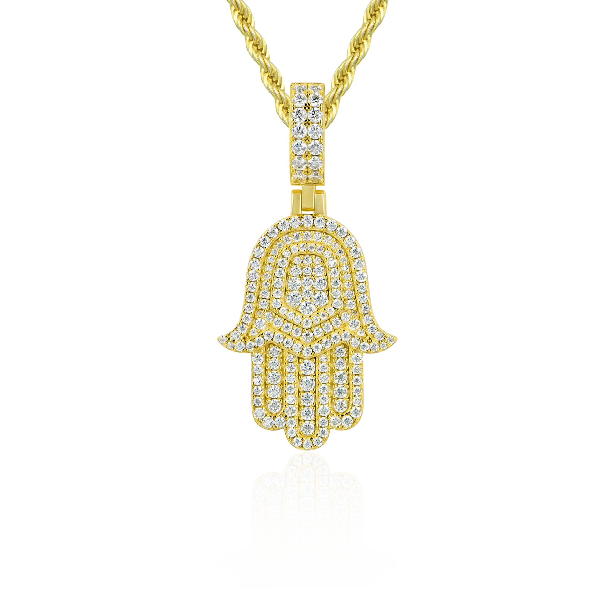 Double-Layered Hamsa Pendant