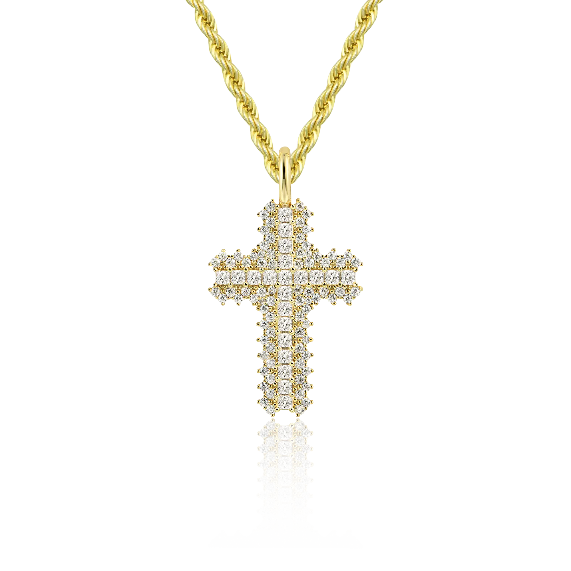 Women's Flooded Cross Pendant
