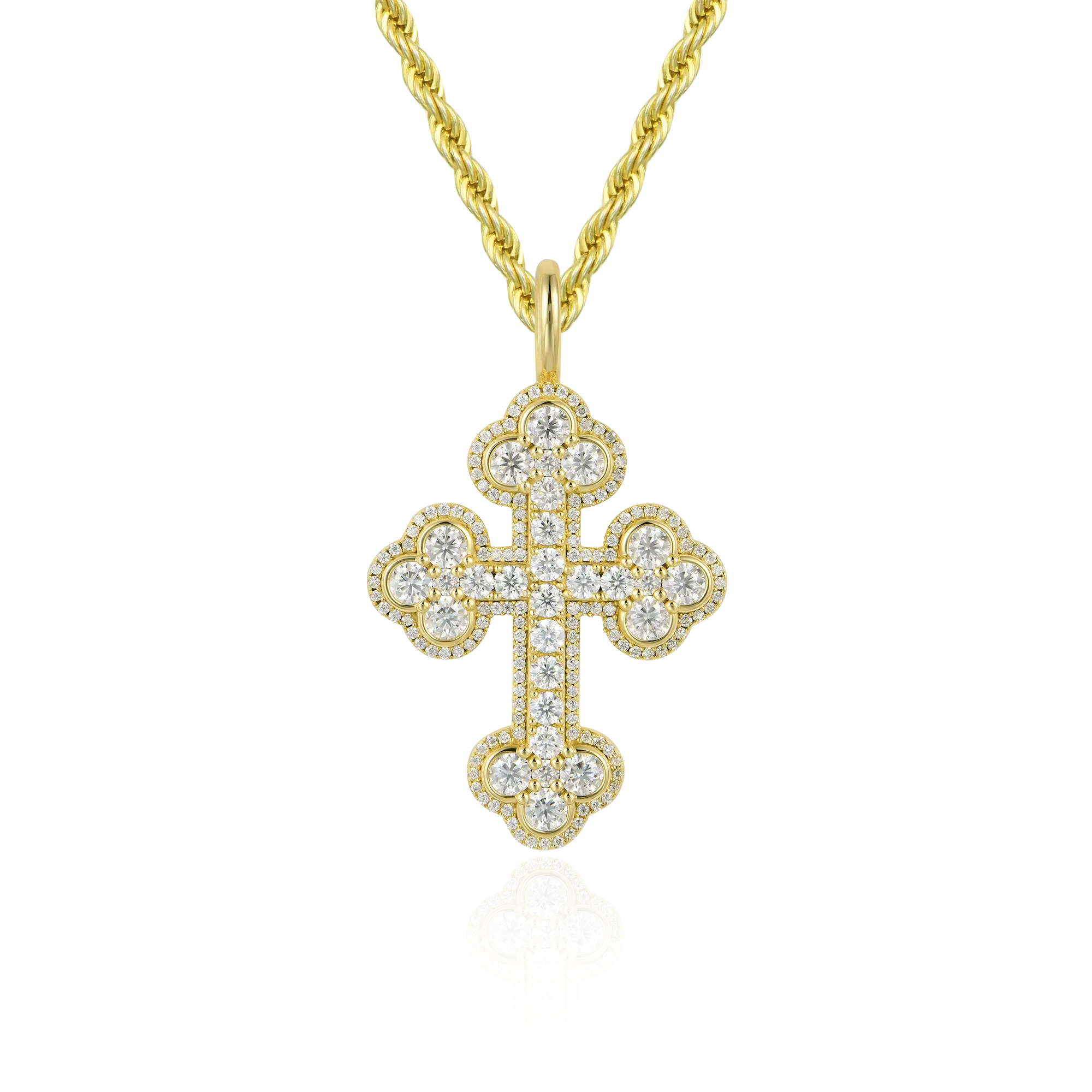 Double-Layered Bottoni Cross Pendant