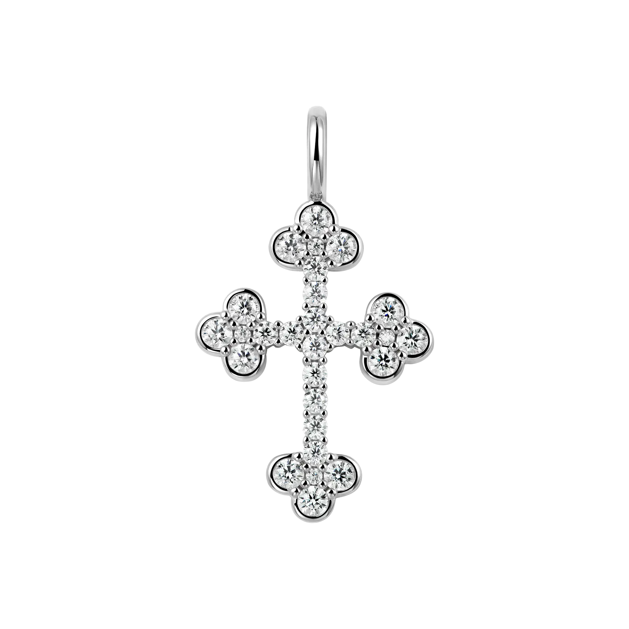 Moissanite Bottoni Cross Pendant