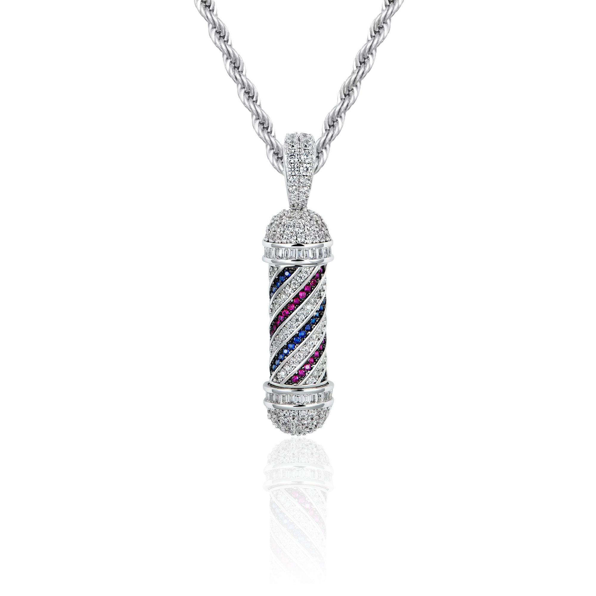 Rotating Barber's Pole Pendant