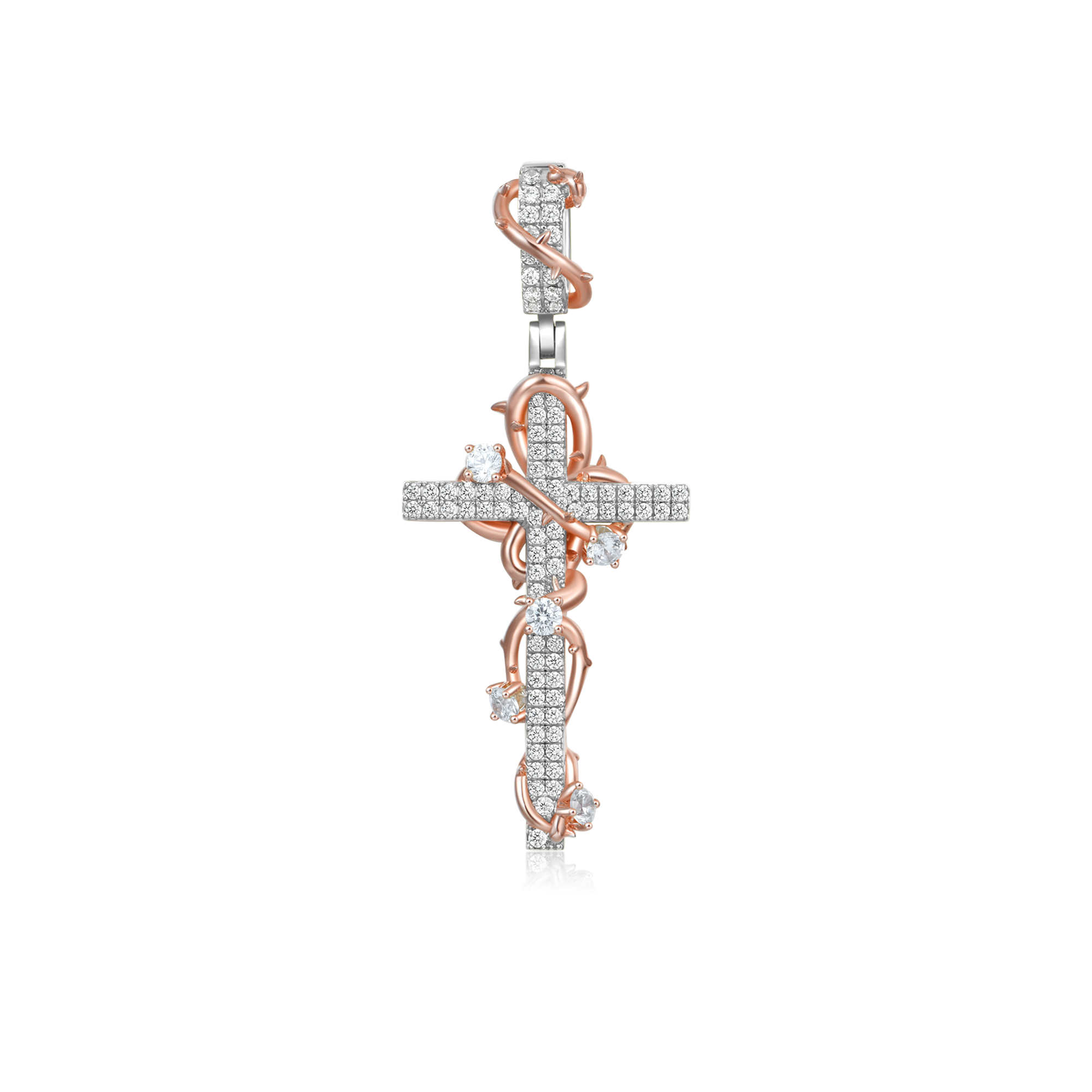 Thorned Rose Cross Pendant