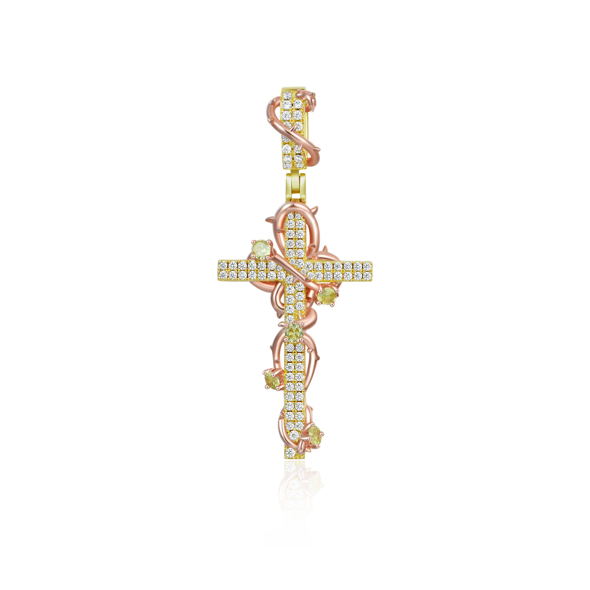 Thorned Rose Cross Pendant
