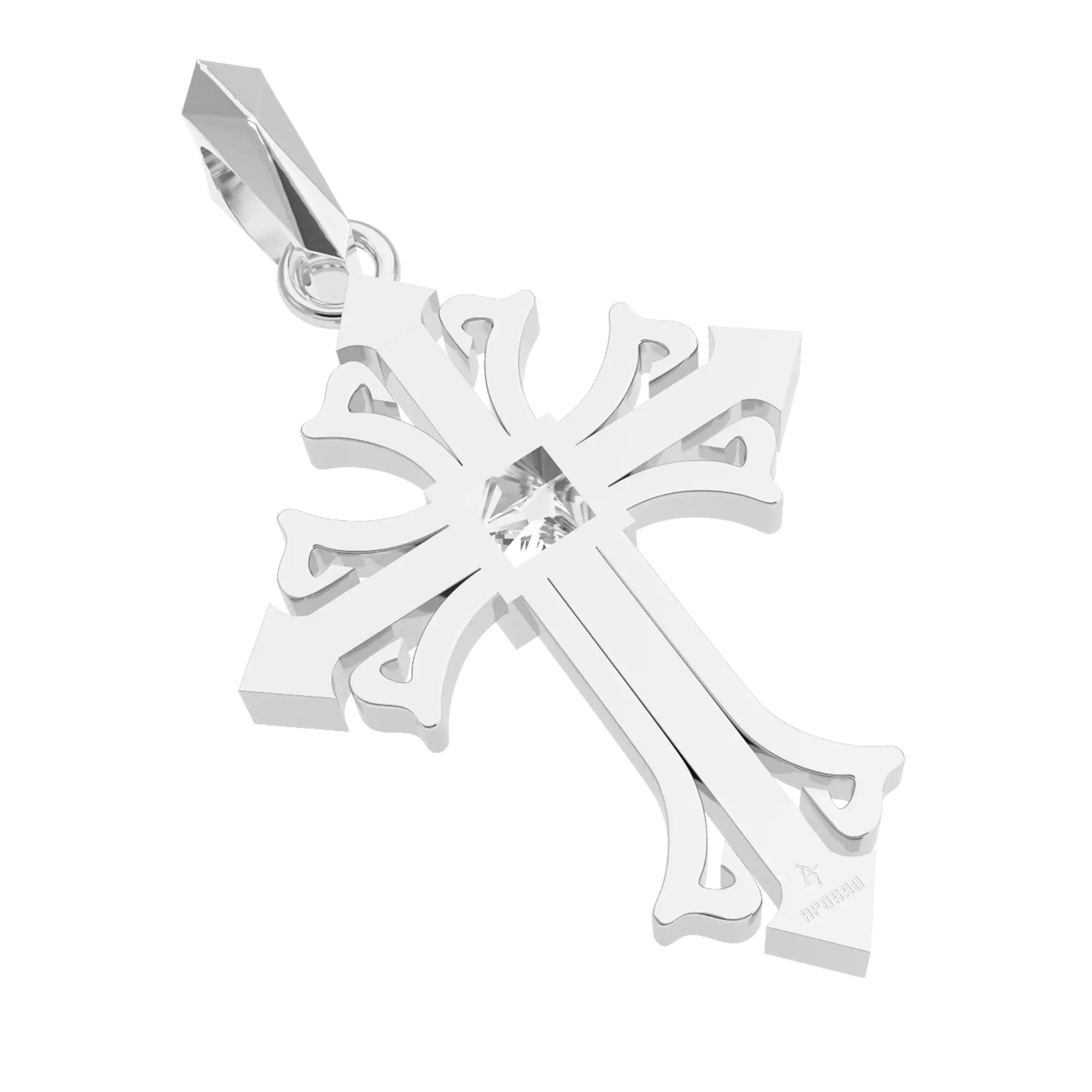 Rhombus Radiance Cross Pendant