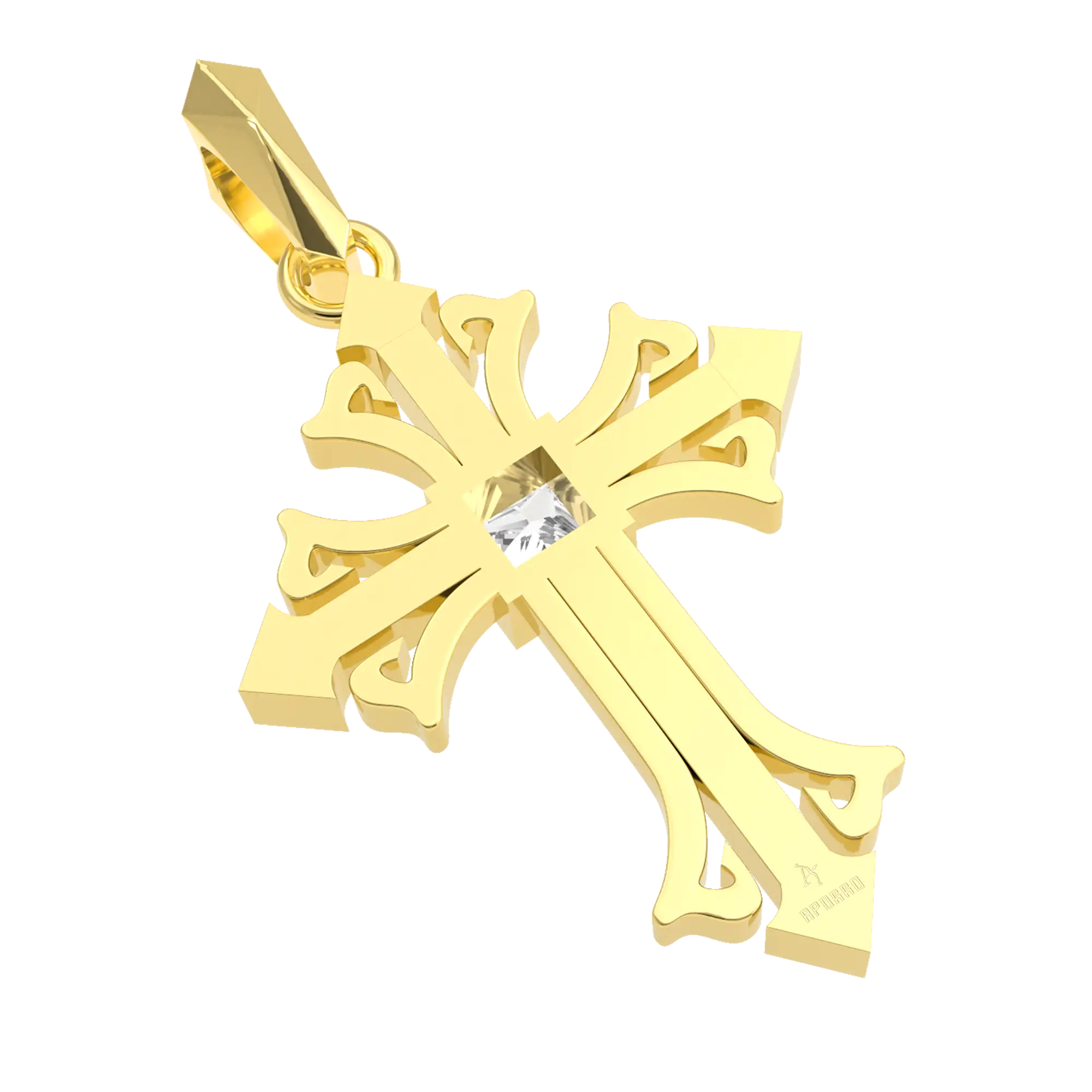 Rhombus Radiance Cross Pendant