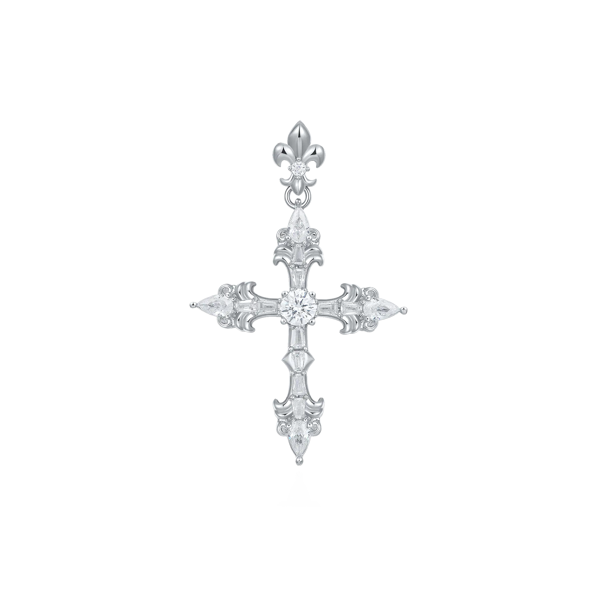 Fleur De Lis Cross Pendant
