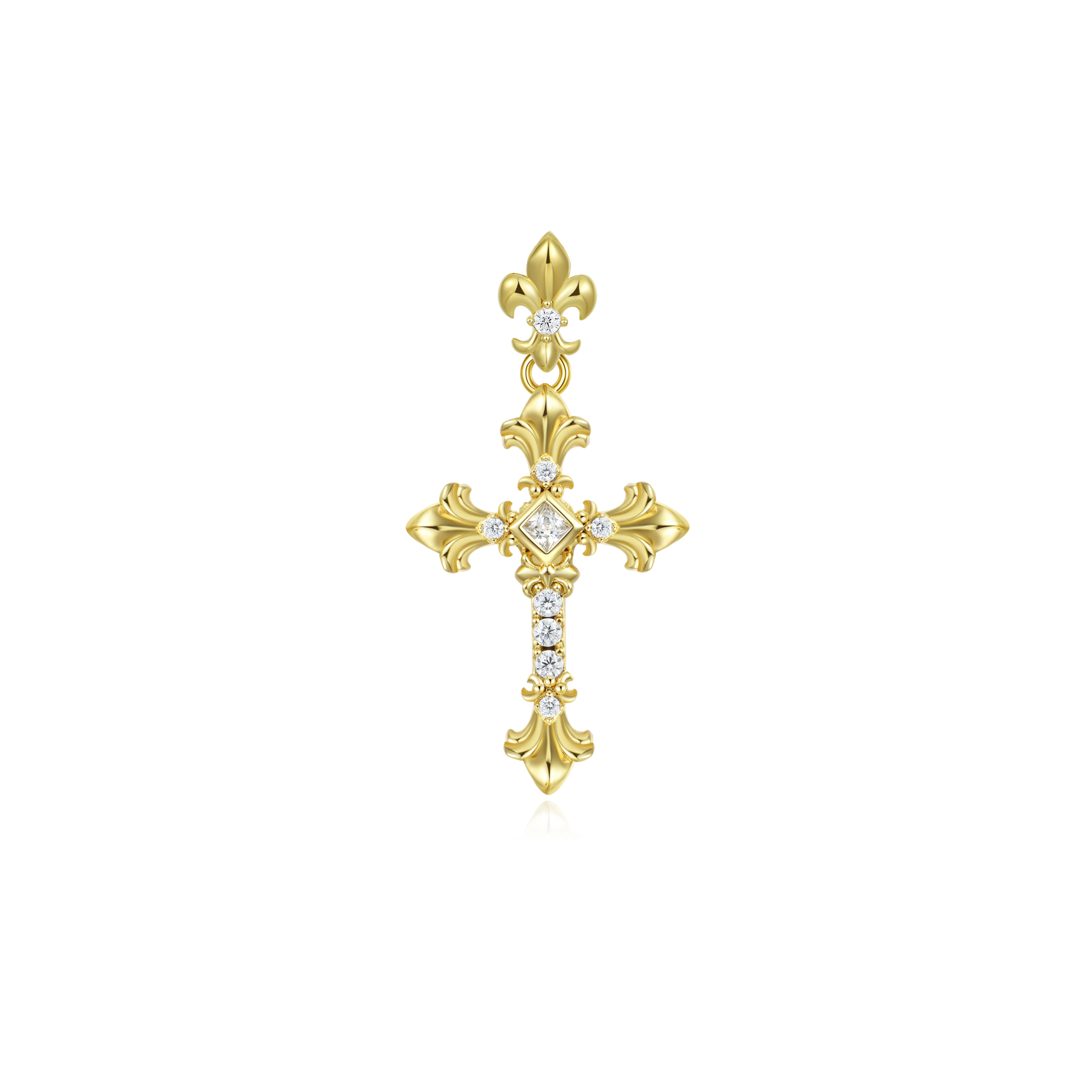 Knight Flower Cross Pendant