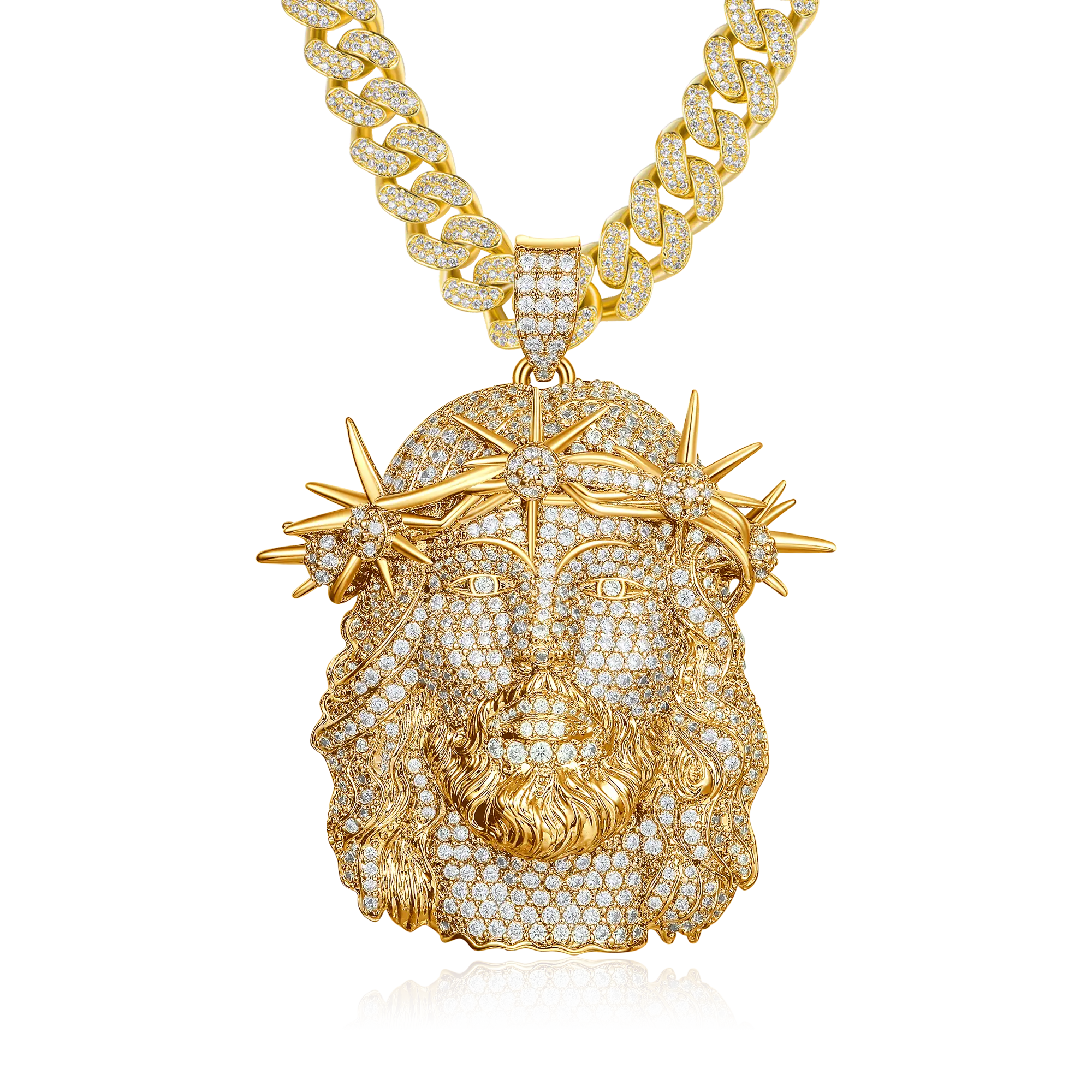 Jesus Piece Fully Iced Pendant - Large