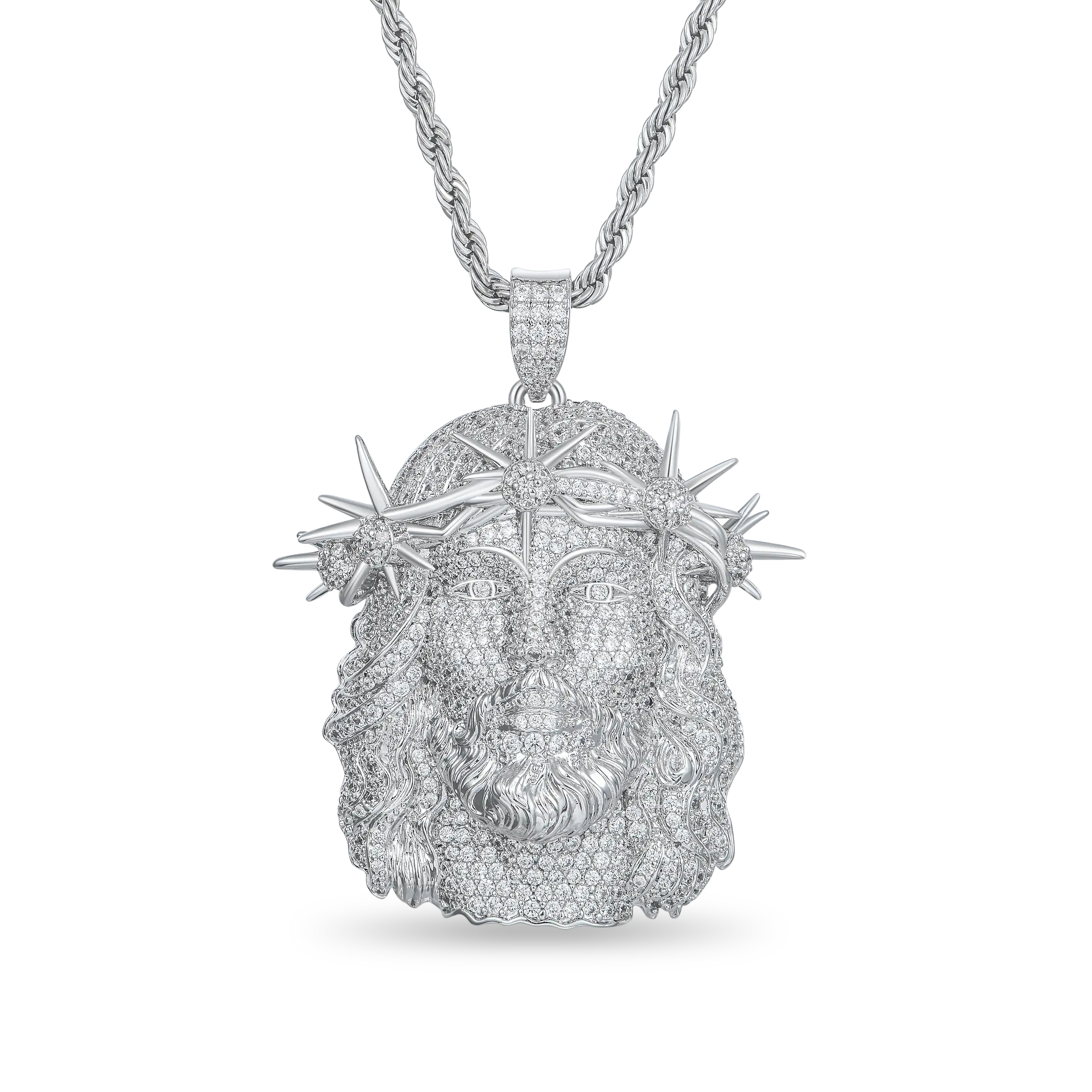 Jesus Piece Iced Pendant - 38mm