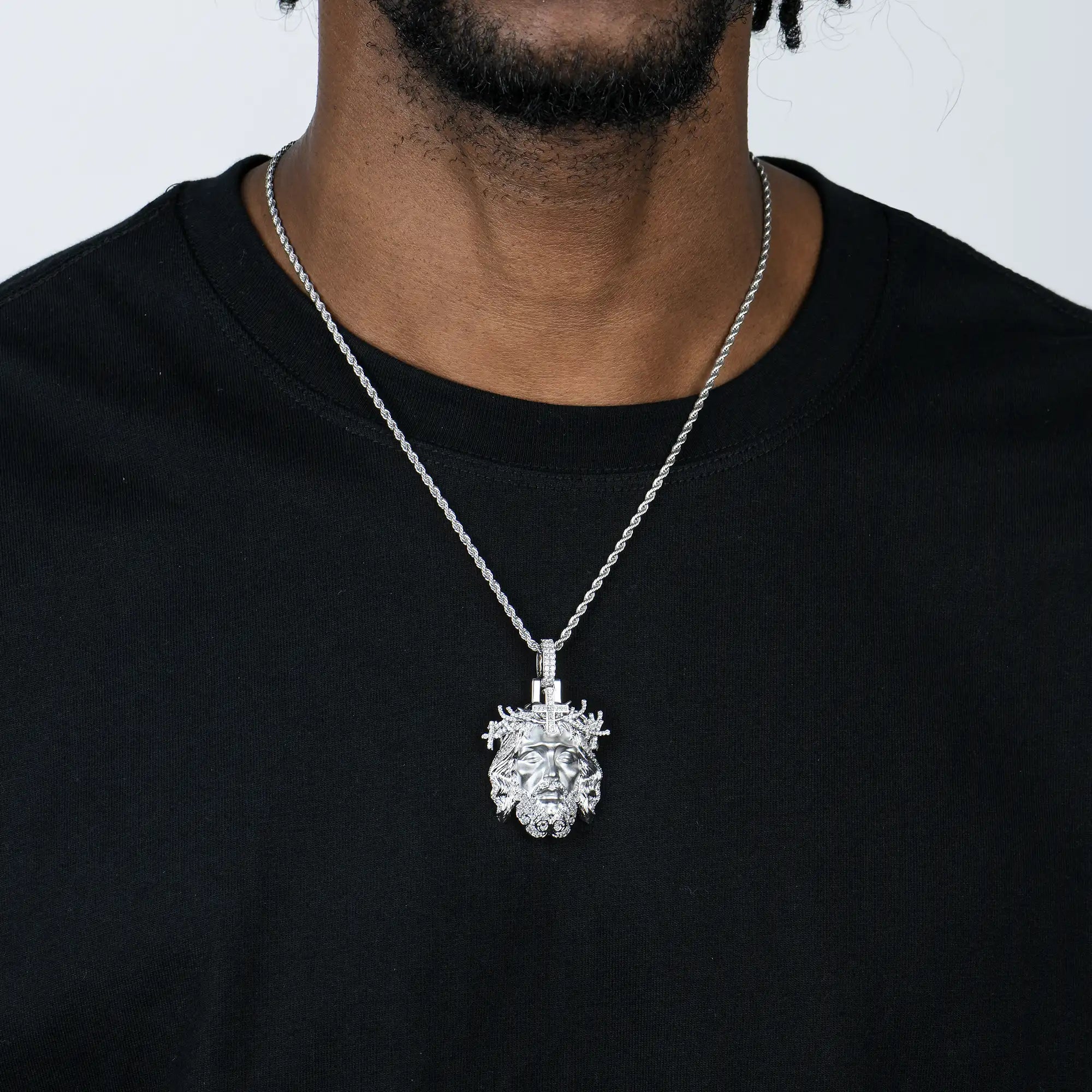 Moissanite Jesus Piece Iced Pendant