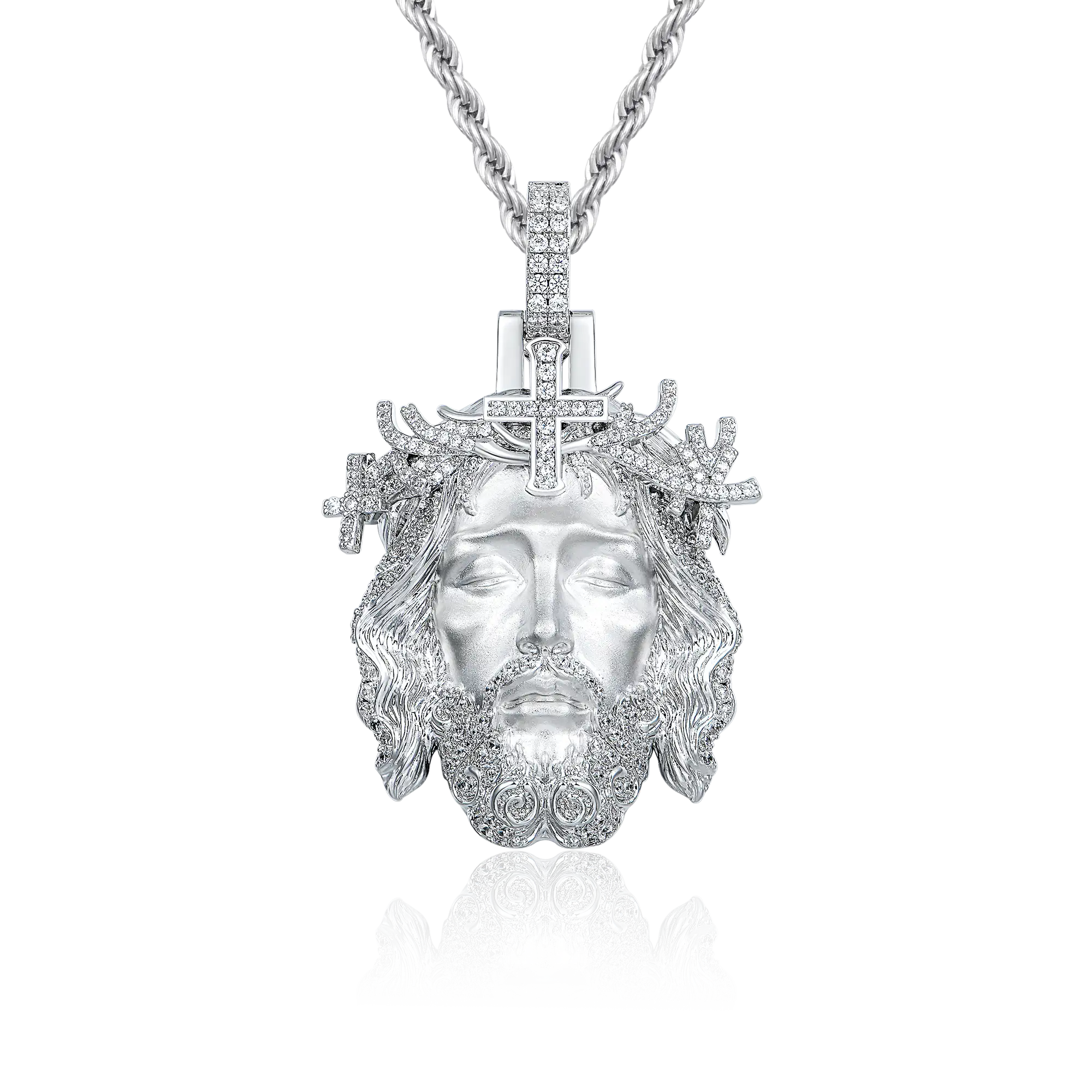 Moissanite Jesus Piece Iced Pendant