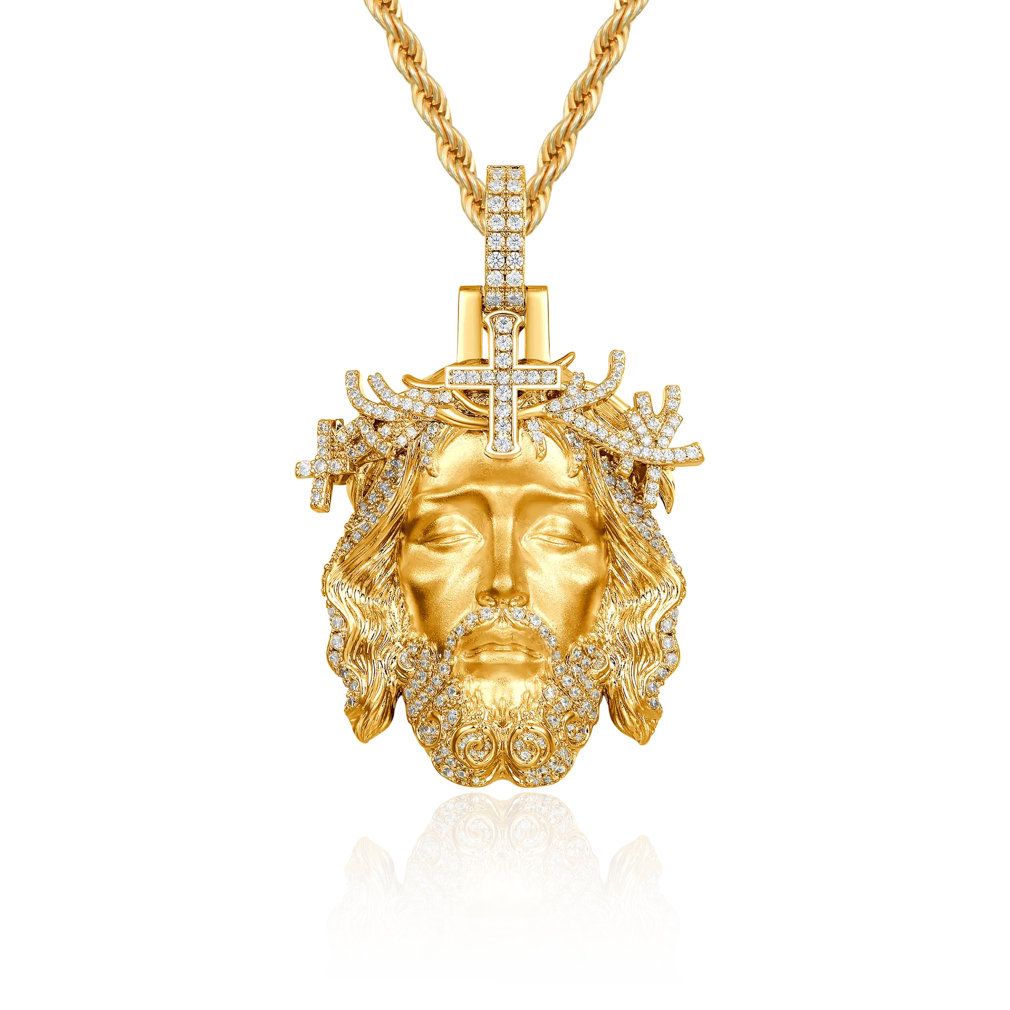 Moissanite Jesus Piece Iced Pendant