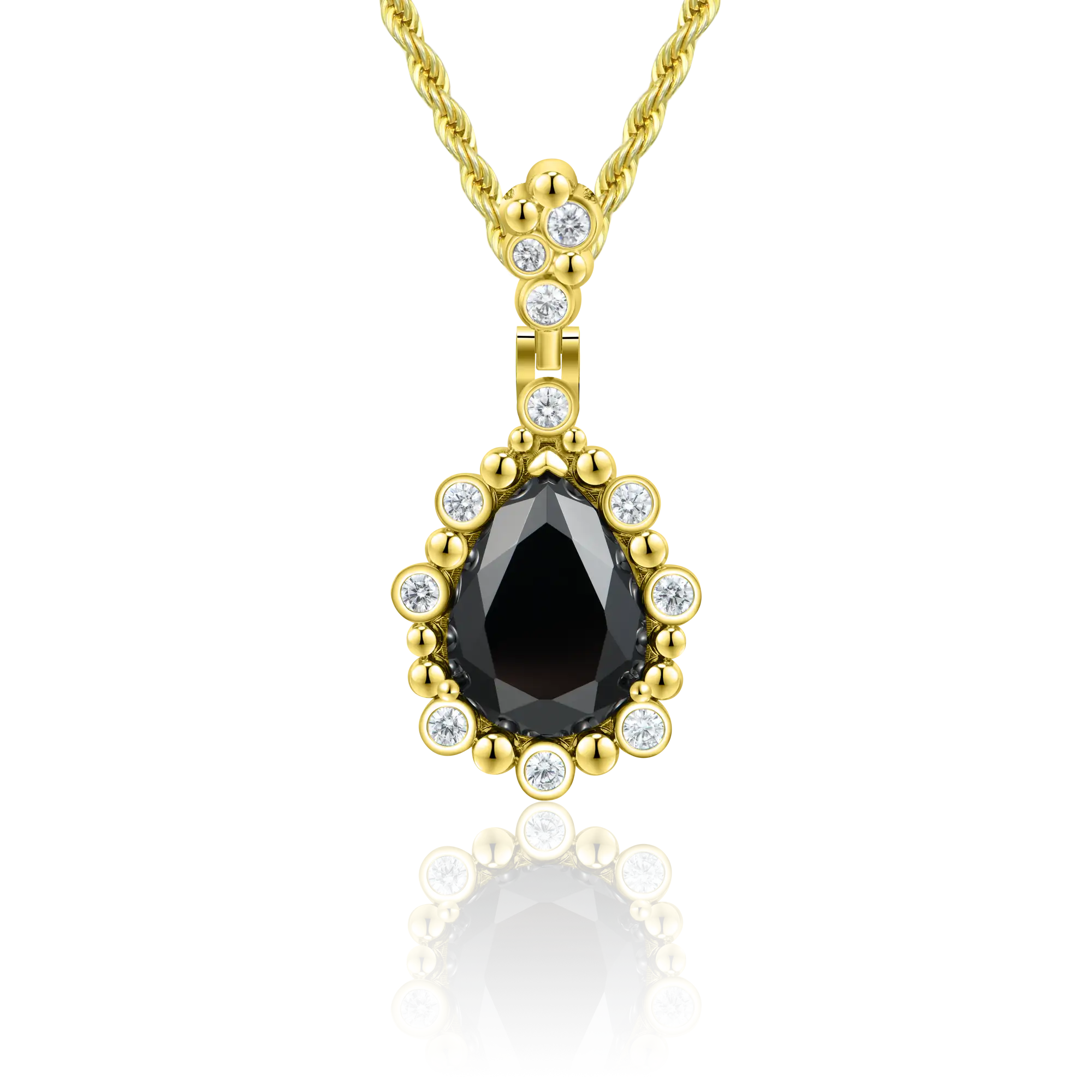 Enigma Black Teardrop Pendant