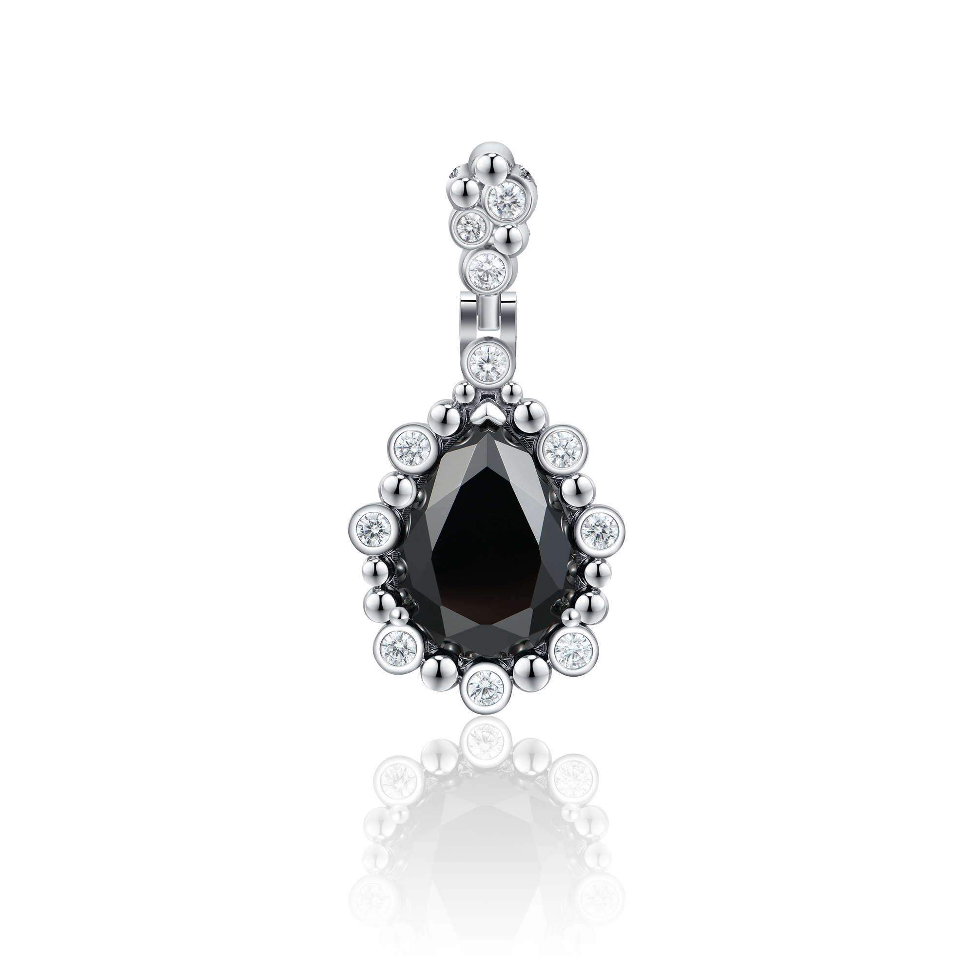Enigma Black Teardrop Pendant