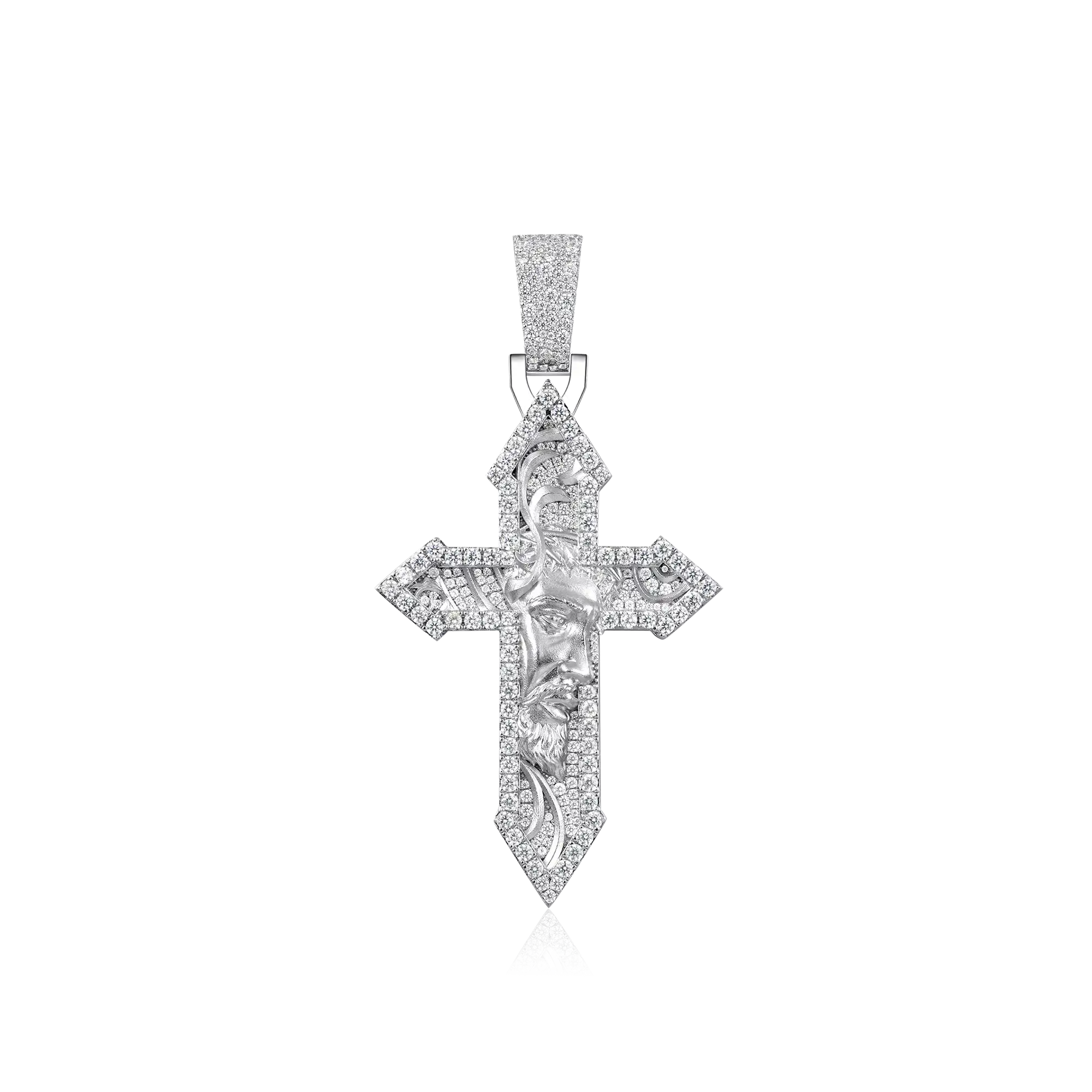 Divine Engraved Cross Pendant - Medium